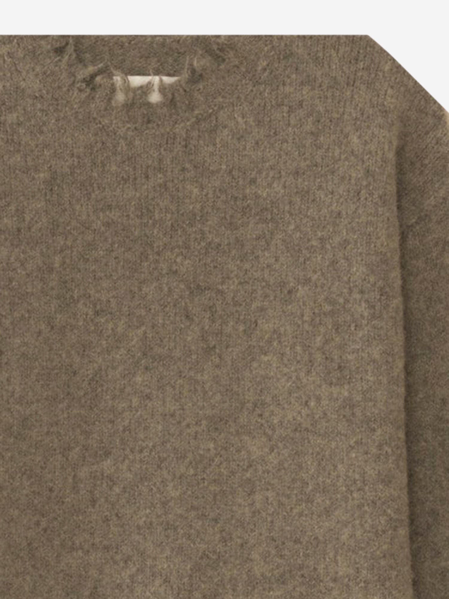 Lauren Manoogian Fray Alpaca Blend Sweater In Brown