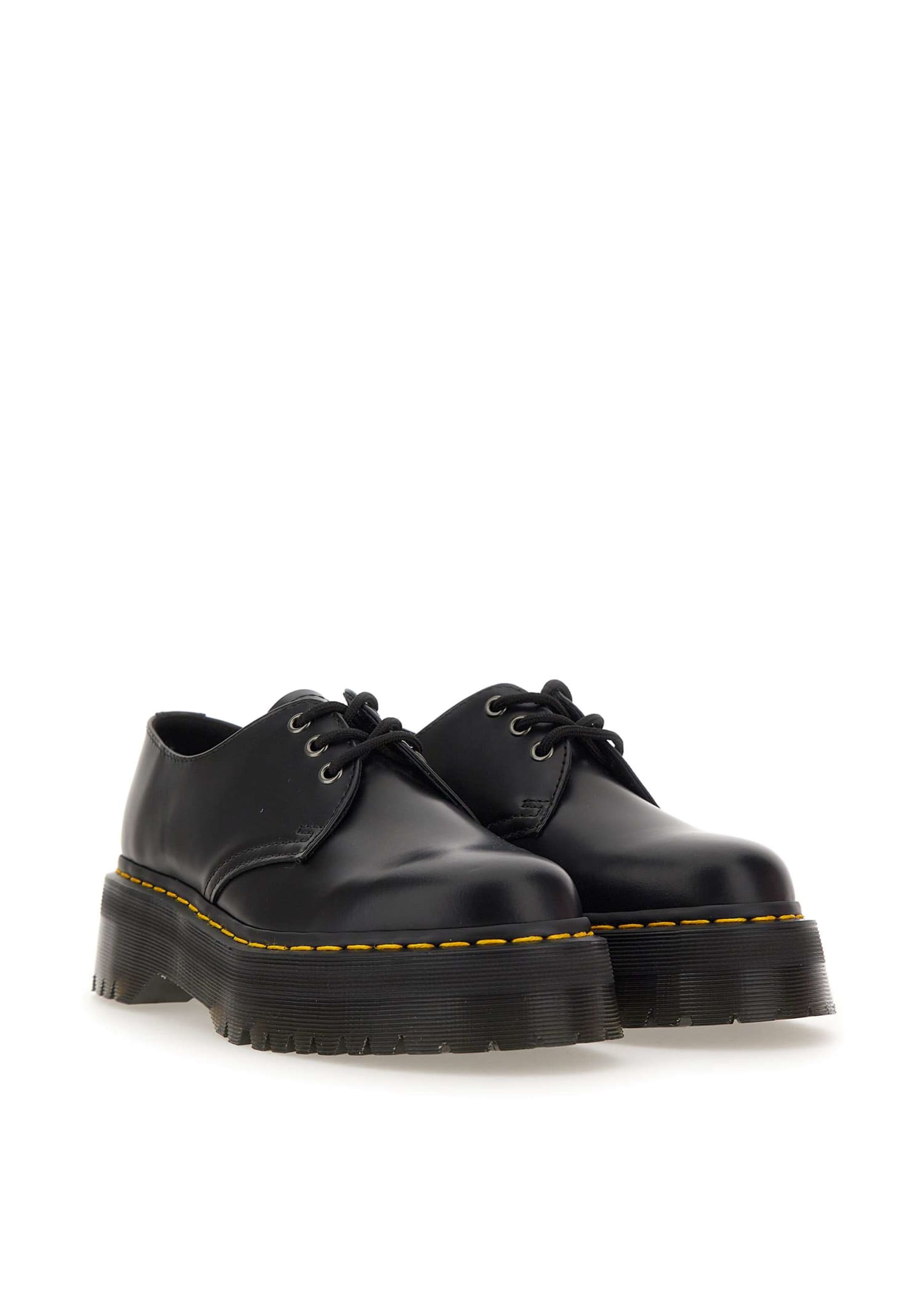 Shop Dr. Martens' 1461 Quad Leather Moccasin In Nero