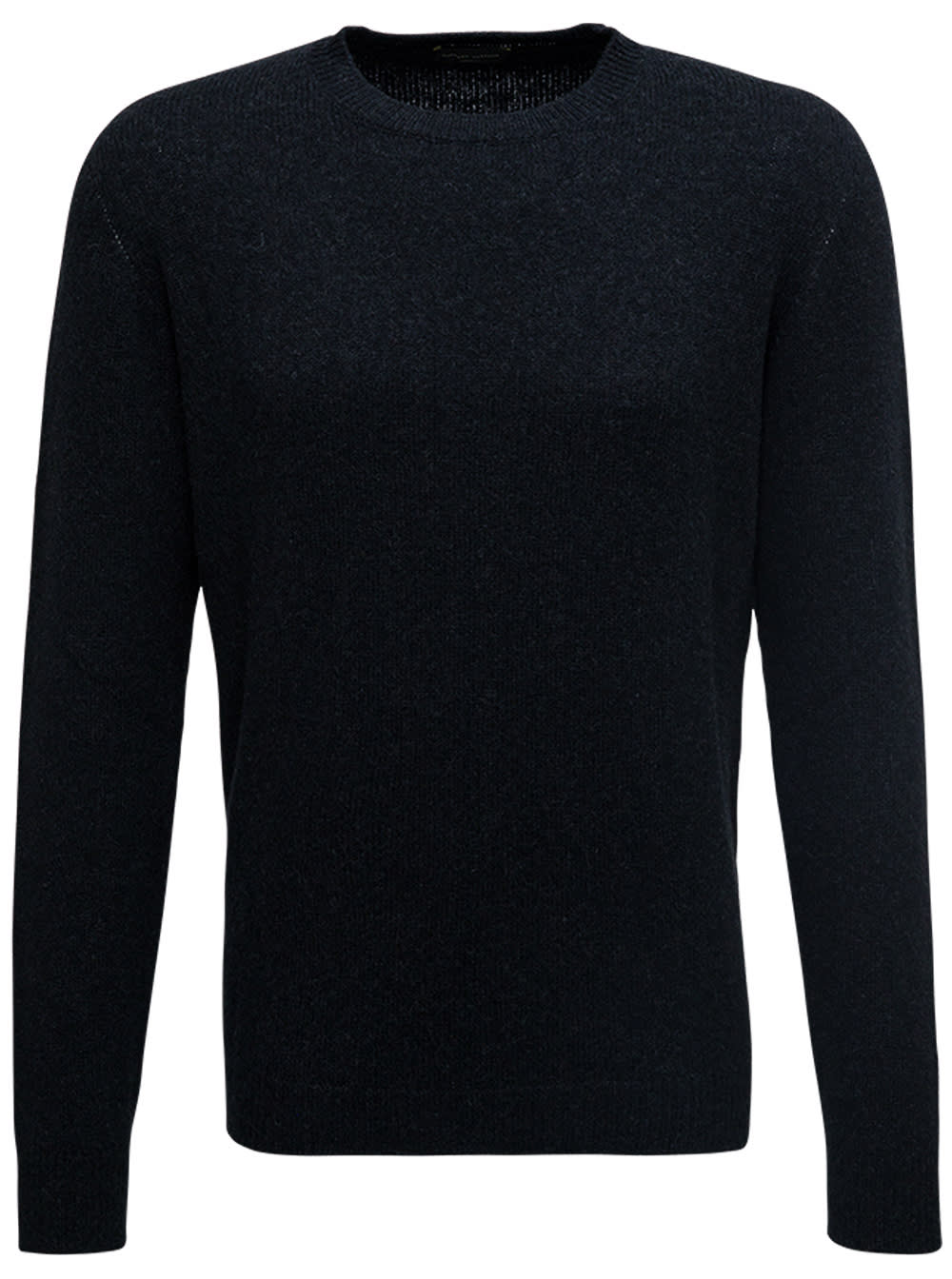 Roberto Collina Black Crew Neck Wool Blend Sweater
