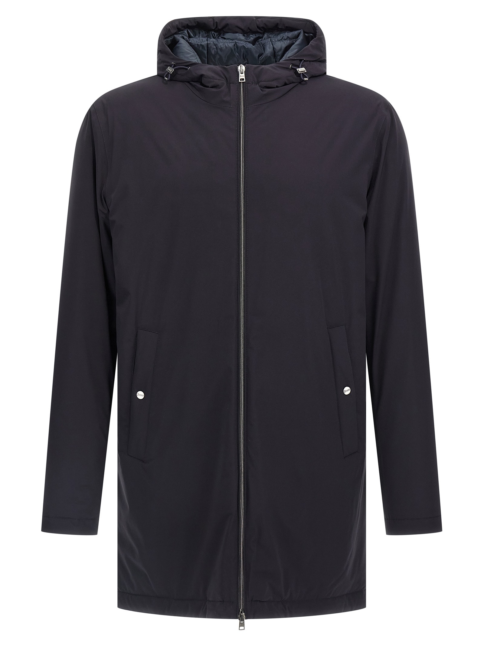 Herno Stretch Nylon Resort Jacket In Blue