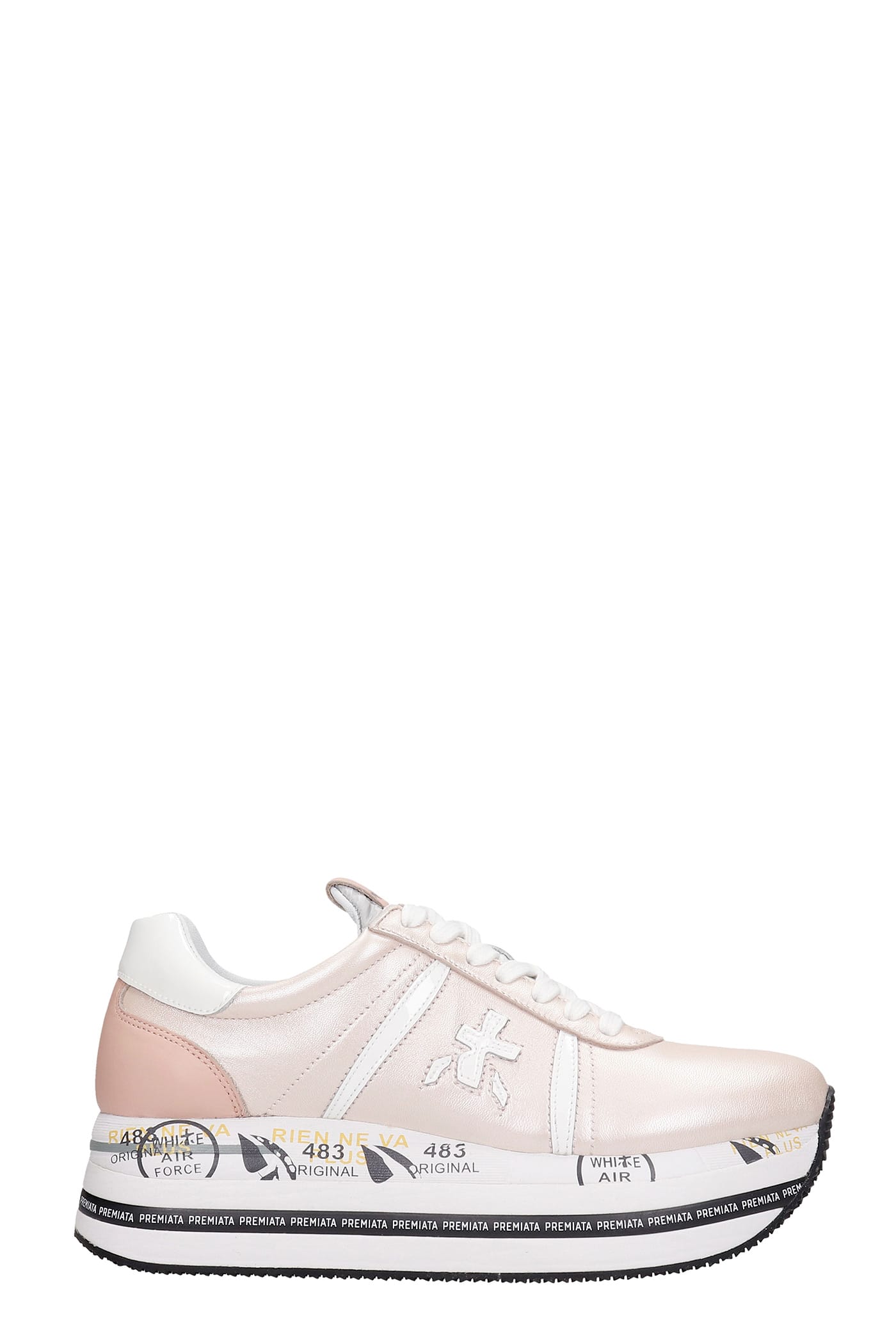 Premiata Beth Sneakers In Rose-pink Leather