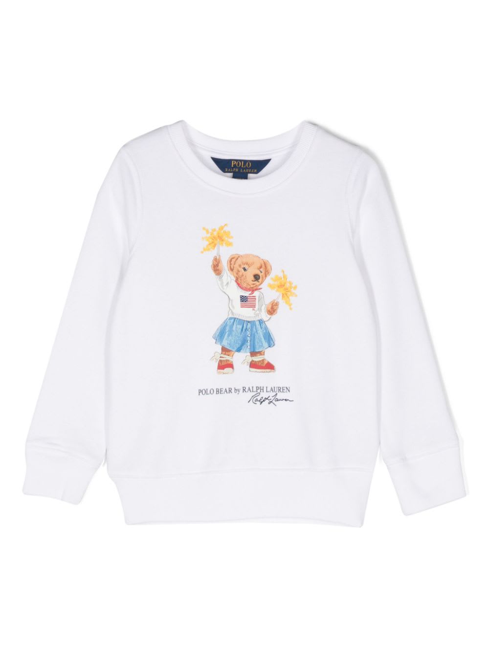 POLO RALPH LAUREN WHITE SWEATSHIRT GIRL 