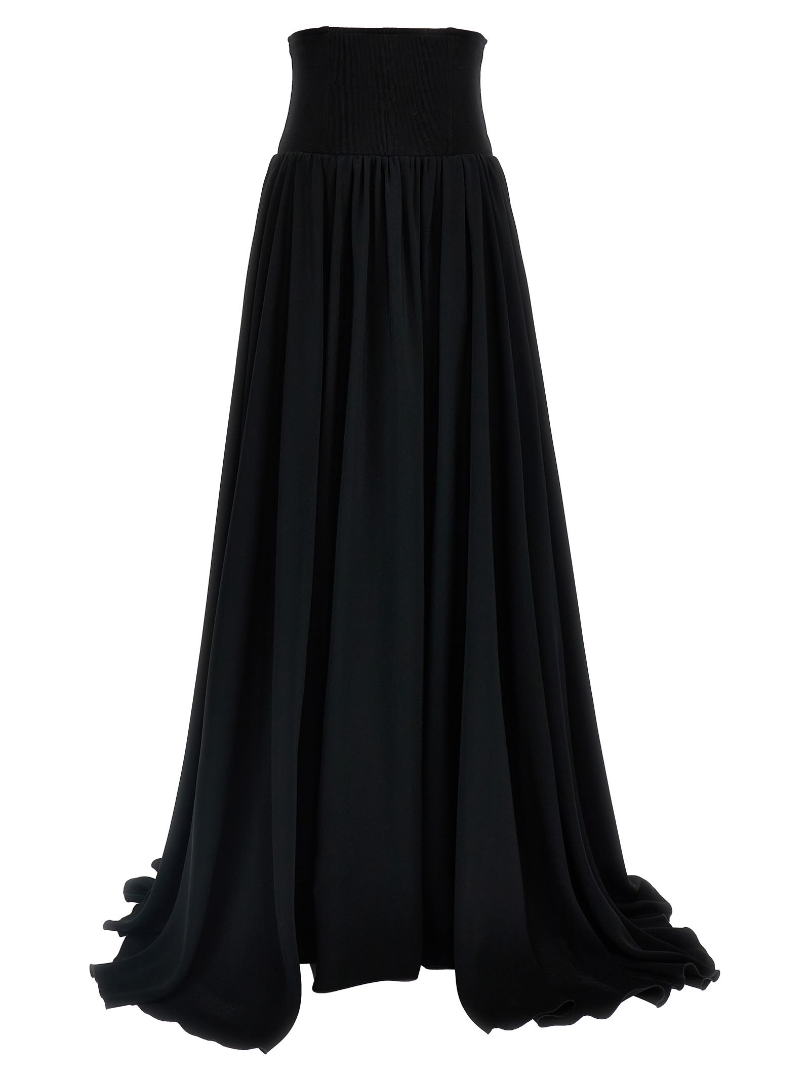 Shop Giovanni Bedin Long Corset Skirt In Black