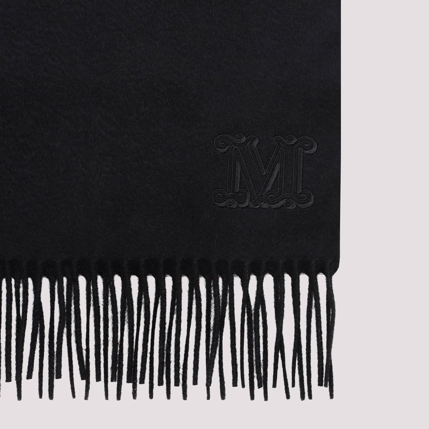 Shop Max Mara Cashmere Dalia Scarf In Nero