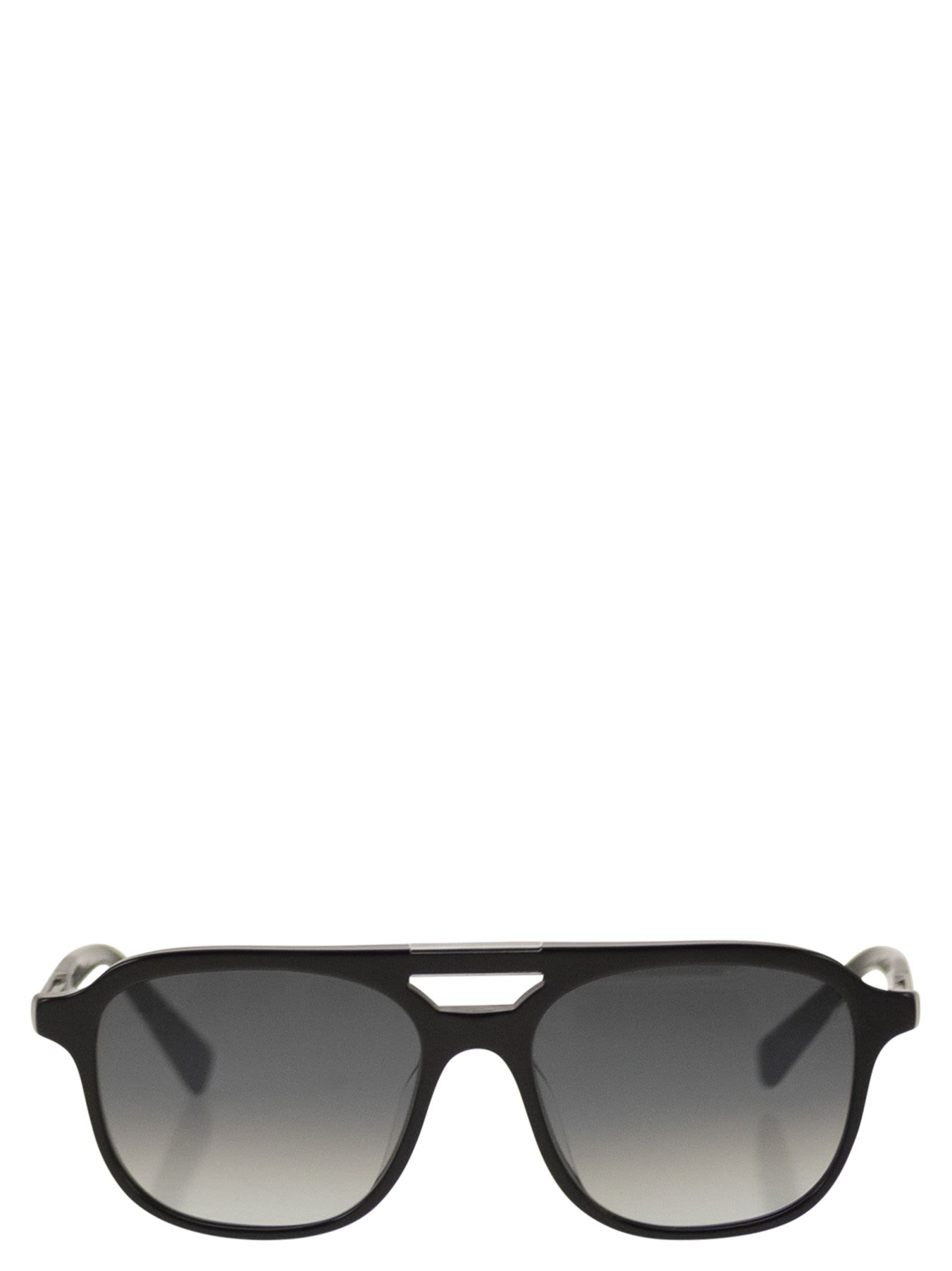 Shop Brunello Cucinelli Sartorial Sunset Acetate Sunglasses In Black