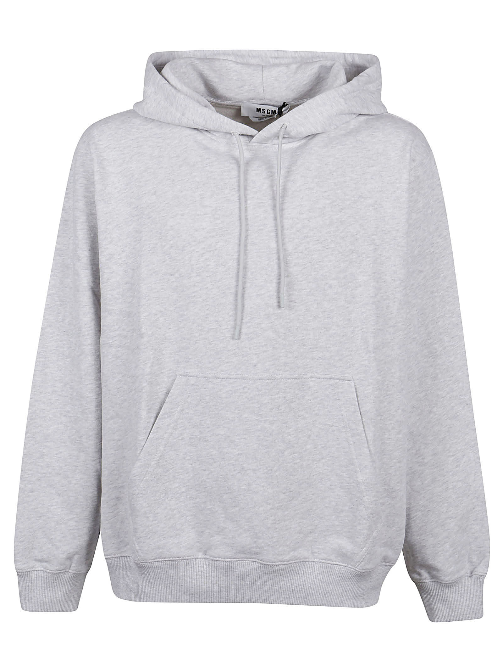 Msgm Oversized Maxilogo Sweatshirt In Light Grey Melange