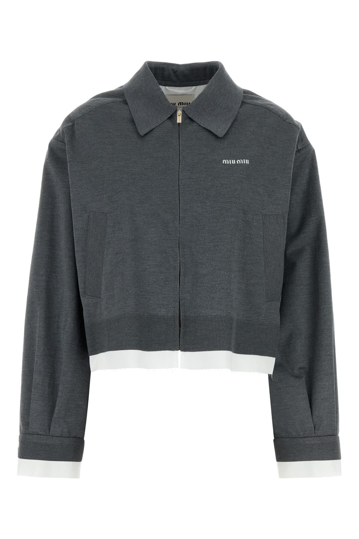 MIU MIU MÉLANGE ZIP JACKET