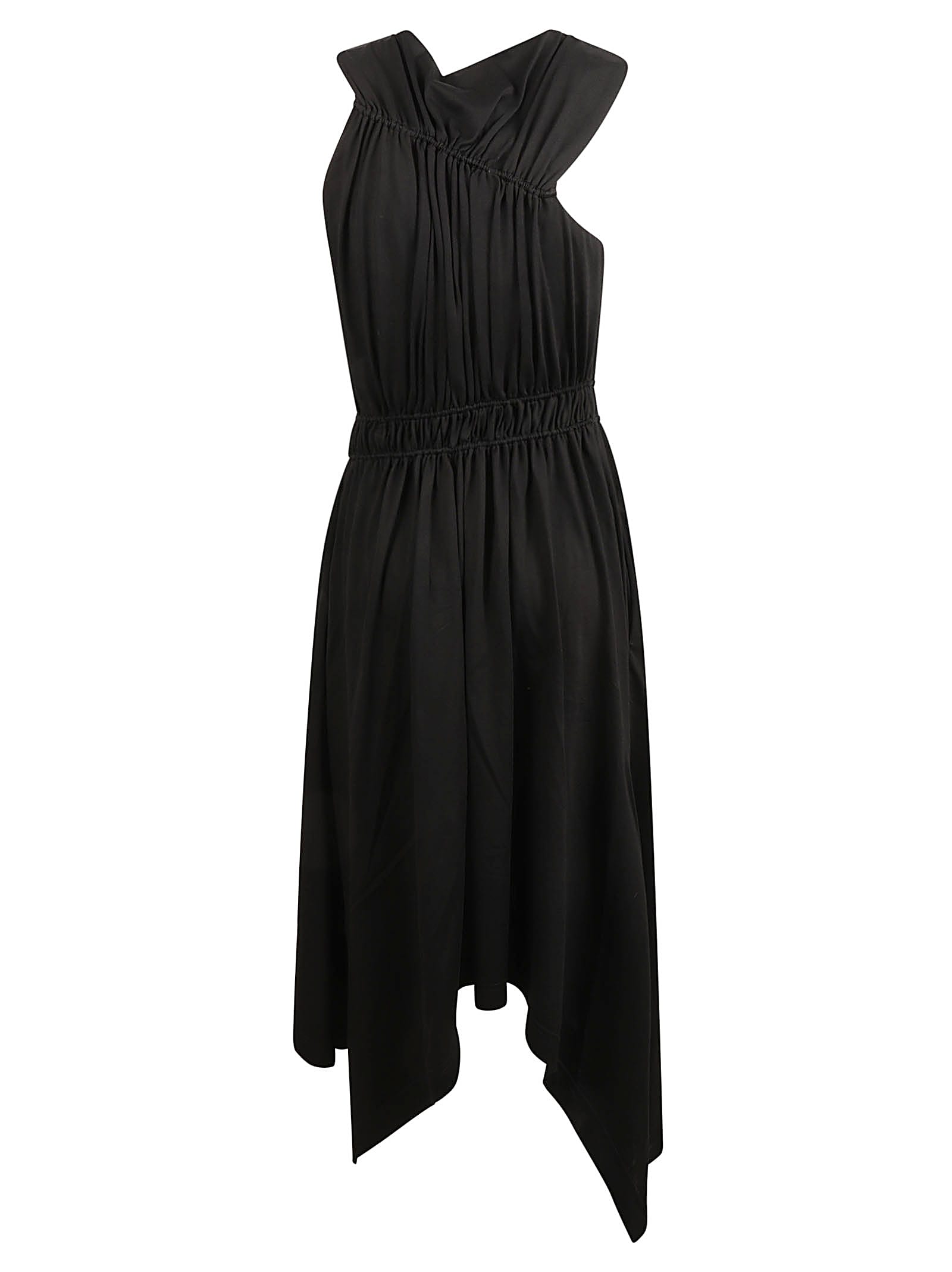 Shop Alexander Mcqueen Fitted Waist Sleeveless Dress In Black