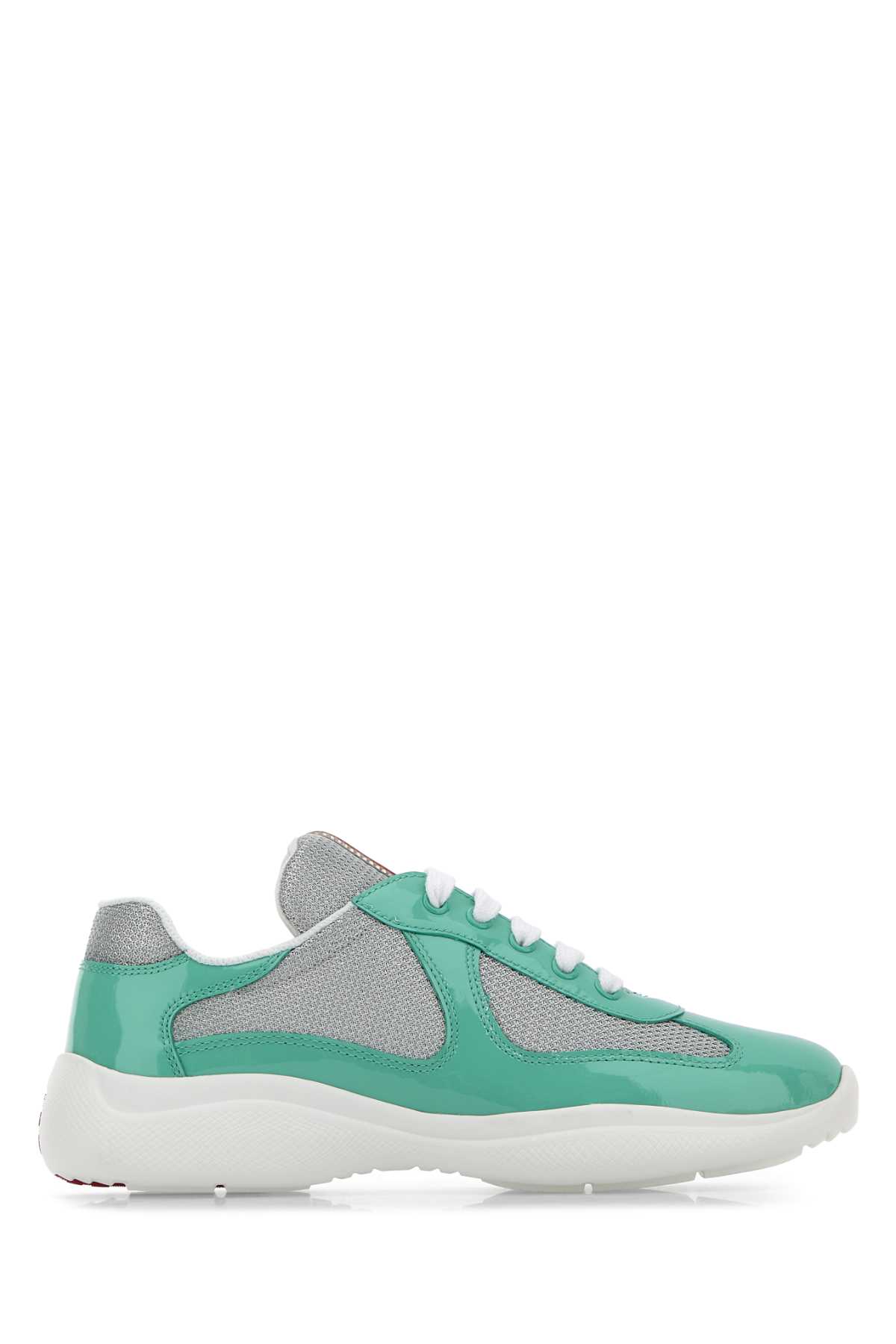 Multicolor Leather And Fabric Prada America S Cup Sneakers