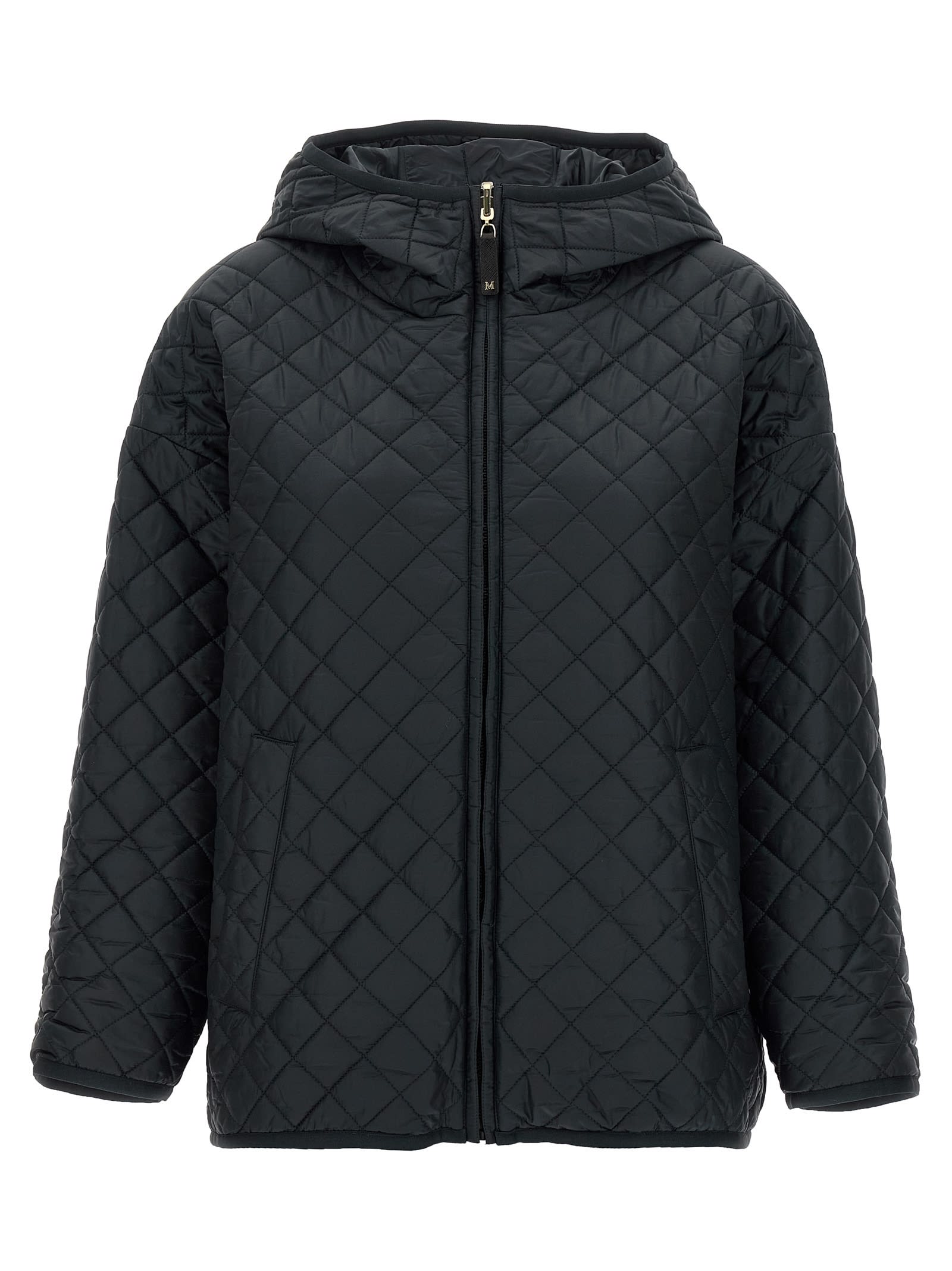 Max Mara The Cube Leo Reversible Jacket In Black