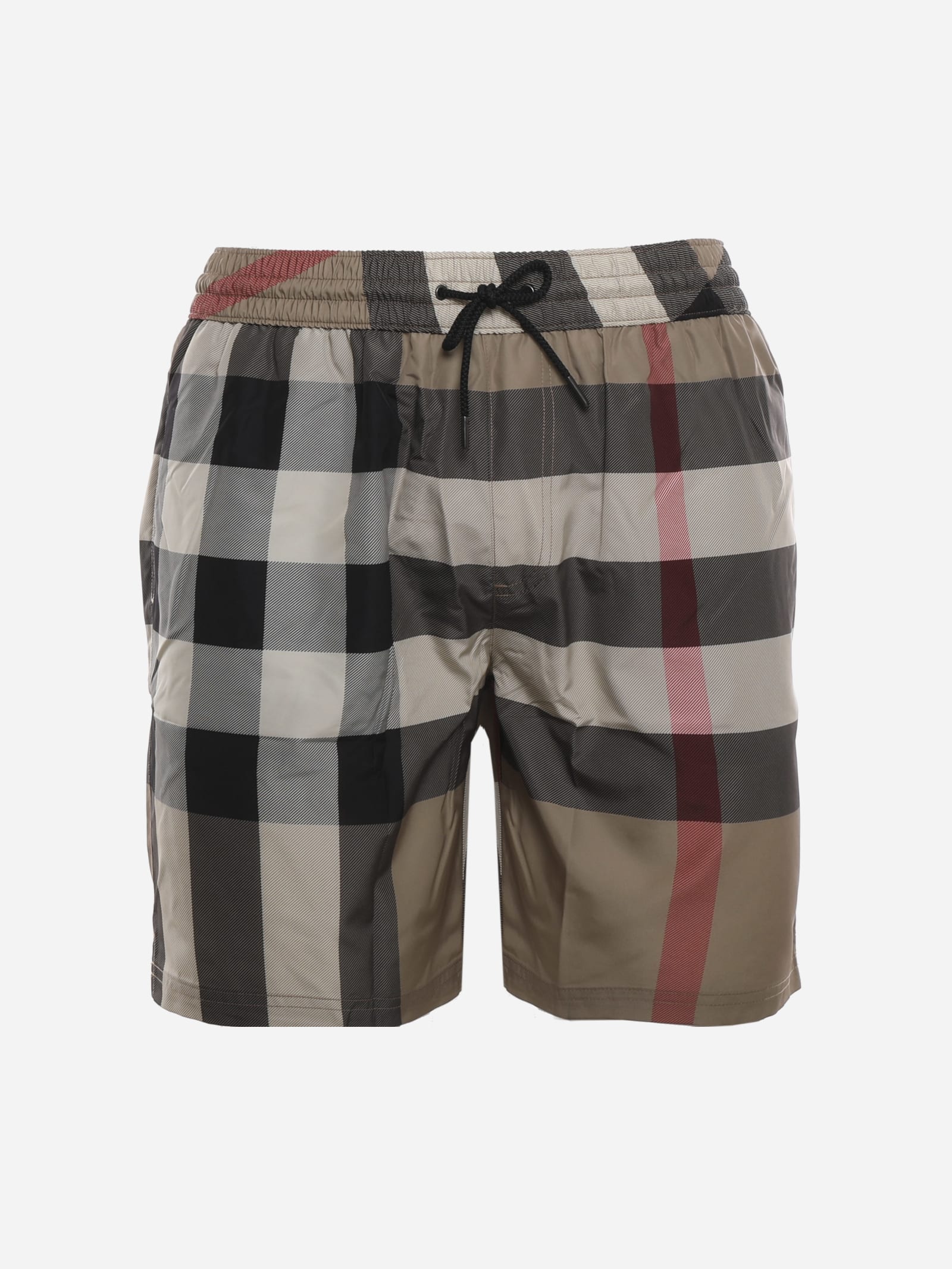 Burberry Swimsuit With Check Motif