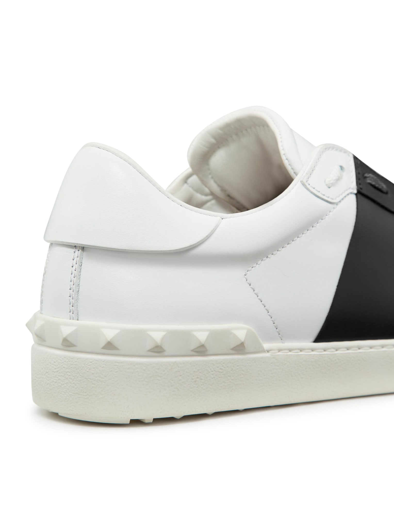 Shop Valentino Sneaker Open Vitello Tecnic Calf/vitello/rs In White Black