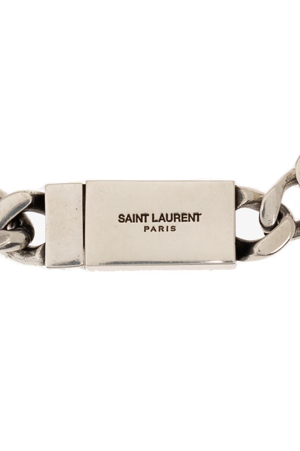 Saint Laurent Engraved-logo Chain-link Bracelet