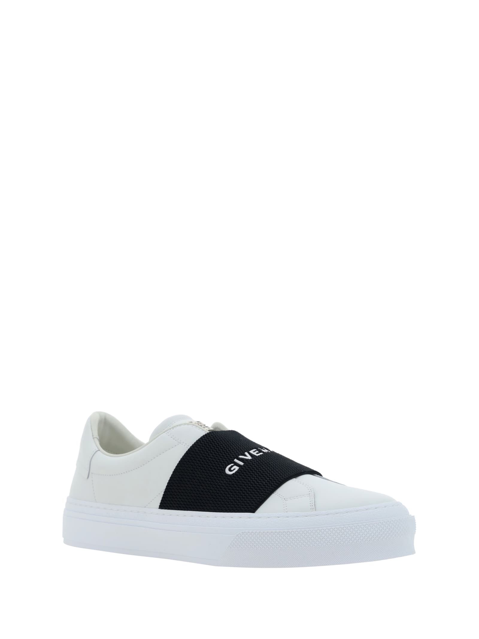 Shop Givenchy City Court Sneakers In White Black