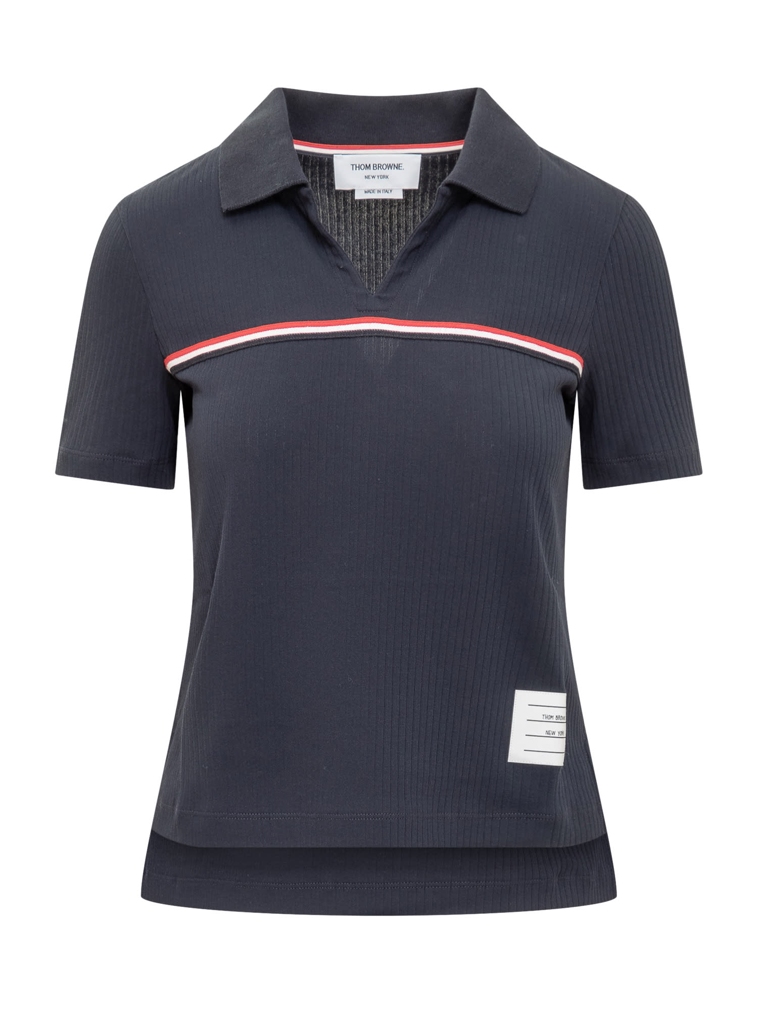 Thom Browne Polo In Navy