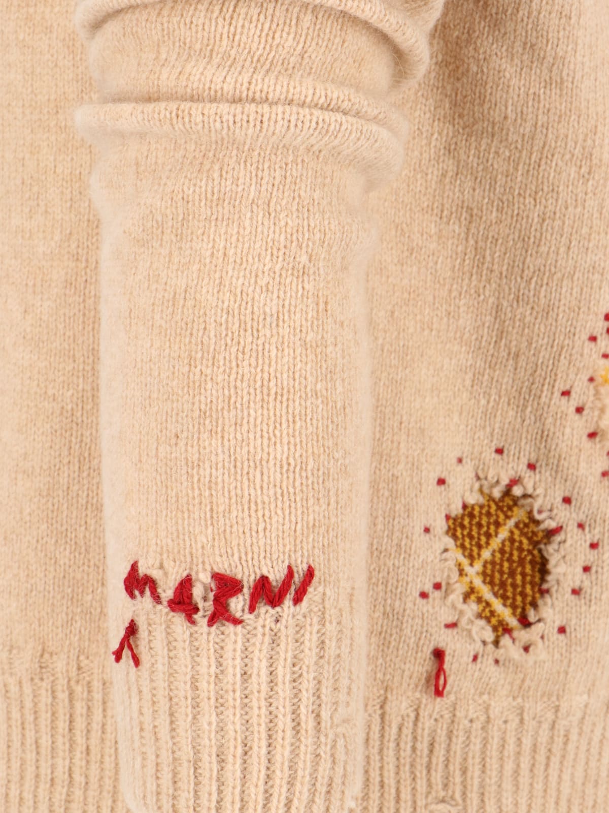 Shop Marni Wool Sweater In Beige