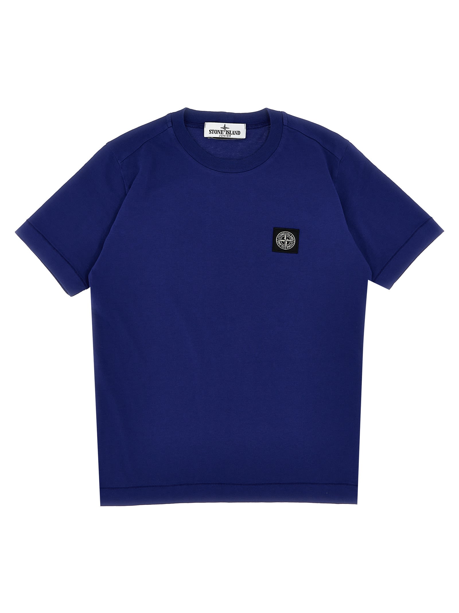 Shop Stone Island Junior Logo Patch T-shirt In Blue