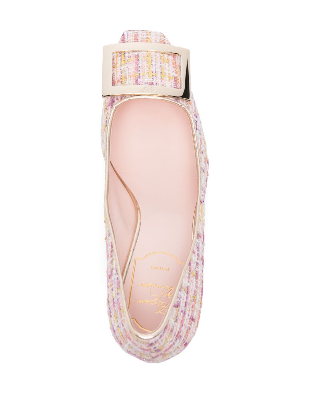 Roger Vivier Trompette Knitted Pumps In Pink