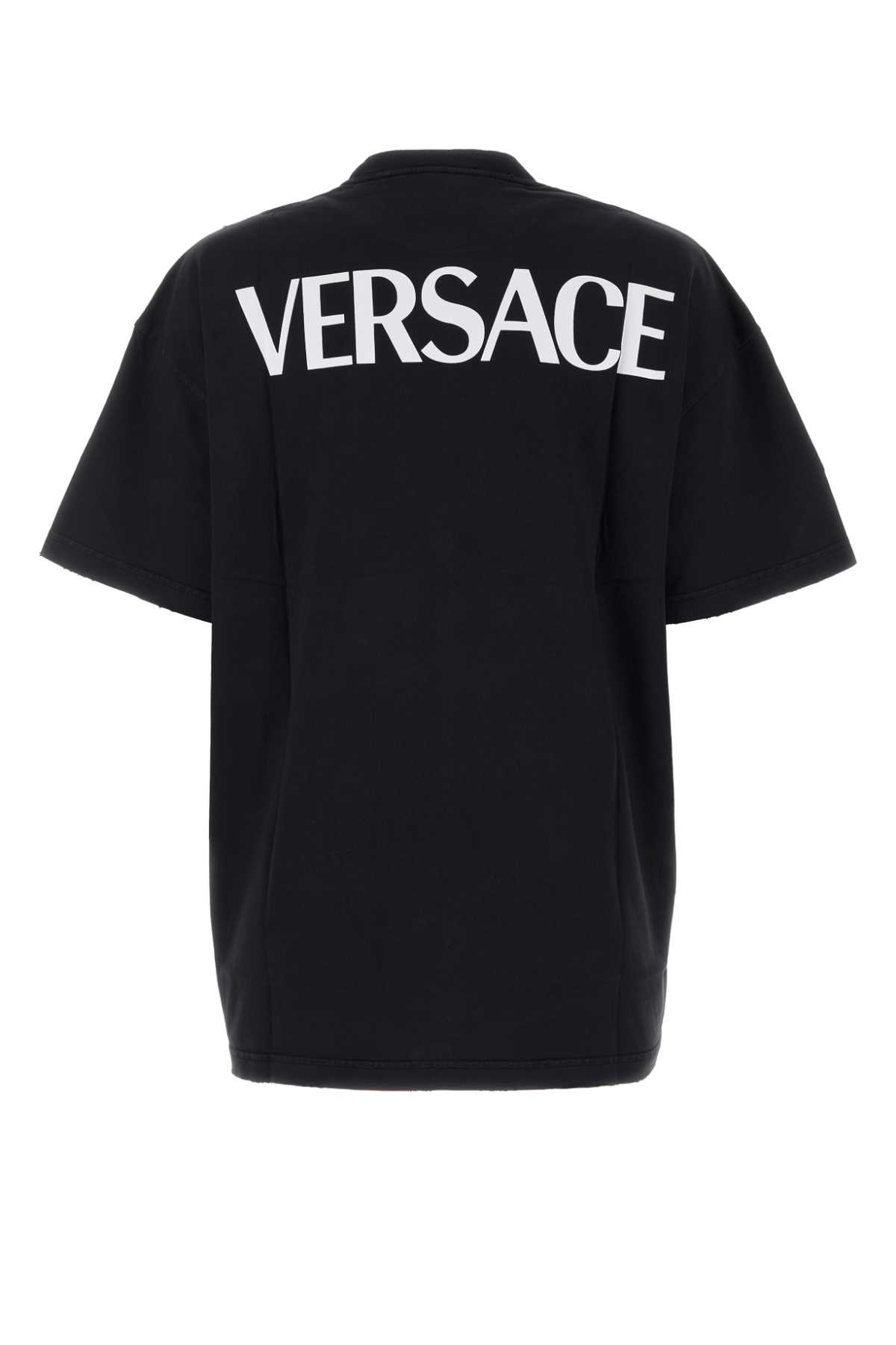 Versace Black Cotton Oversize T-shirt