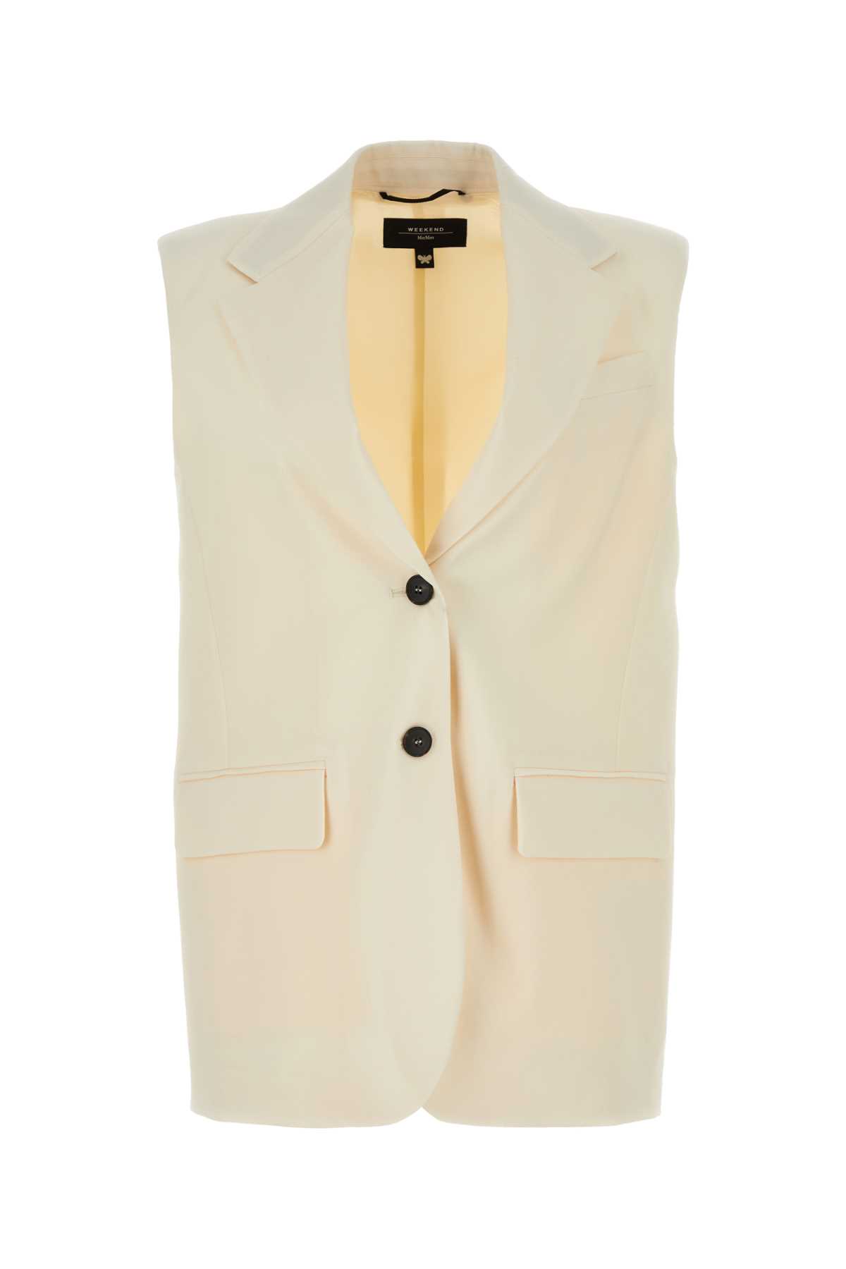 Weekend Max Mara Cream Wool Donna Vest In White