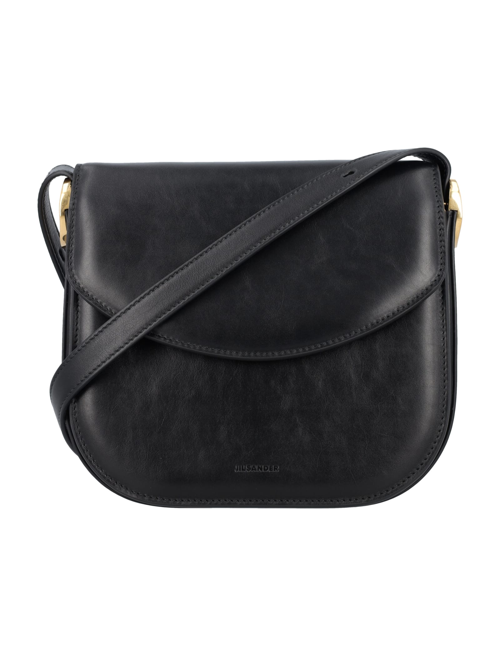 Shop Jil Sander Coin Crossbody Medium Bag In Black