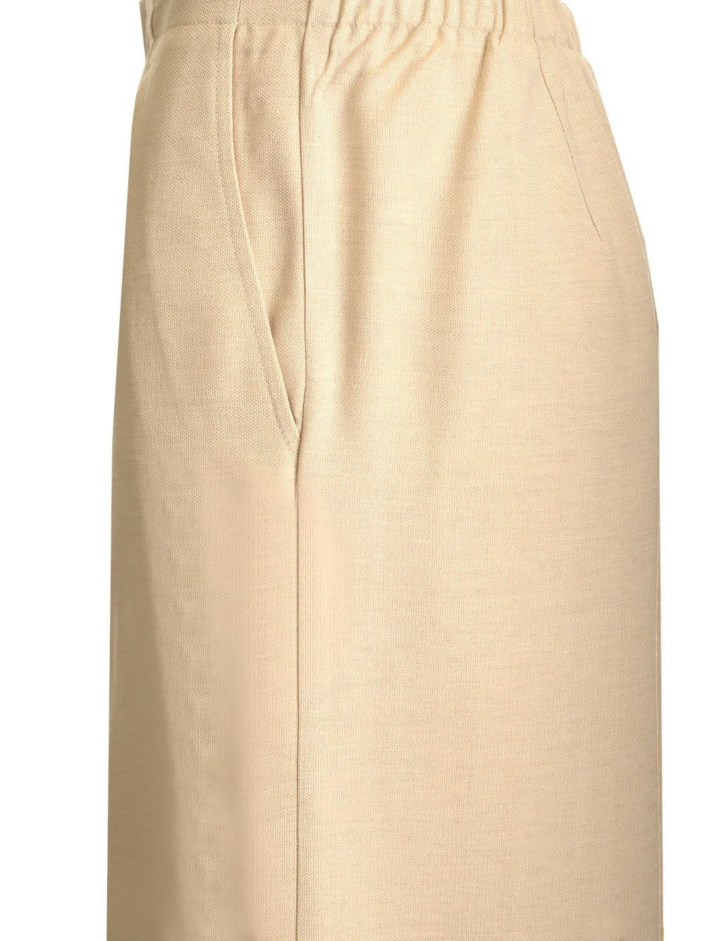Forte Forte Soft Cut Trousers With Pleats In Neutral
