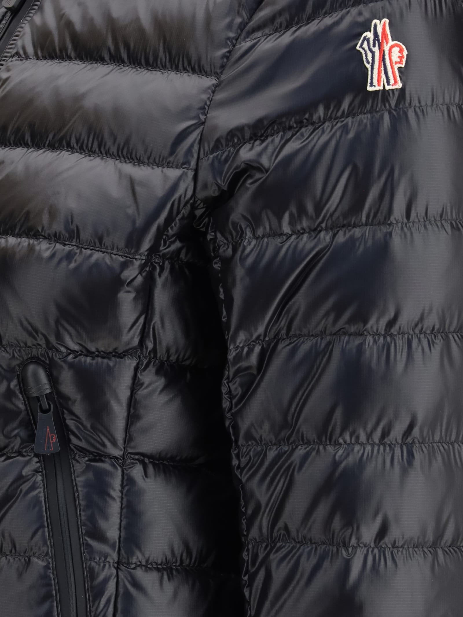 Moncler Quilted Down Coat In Black