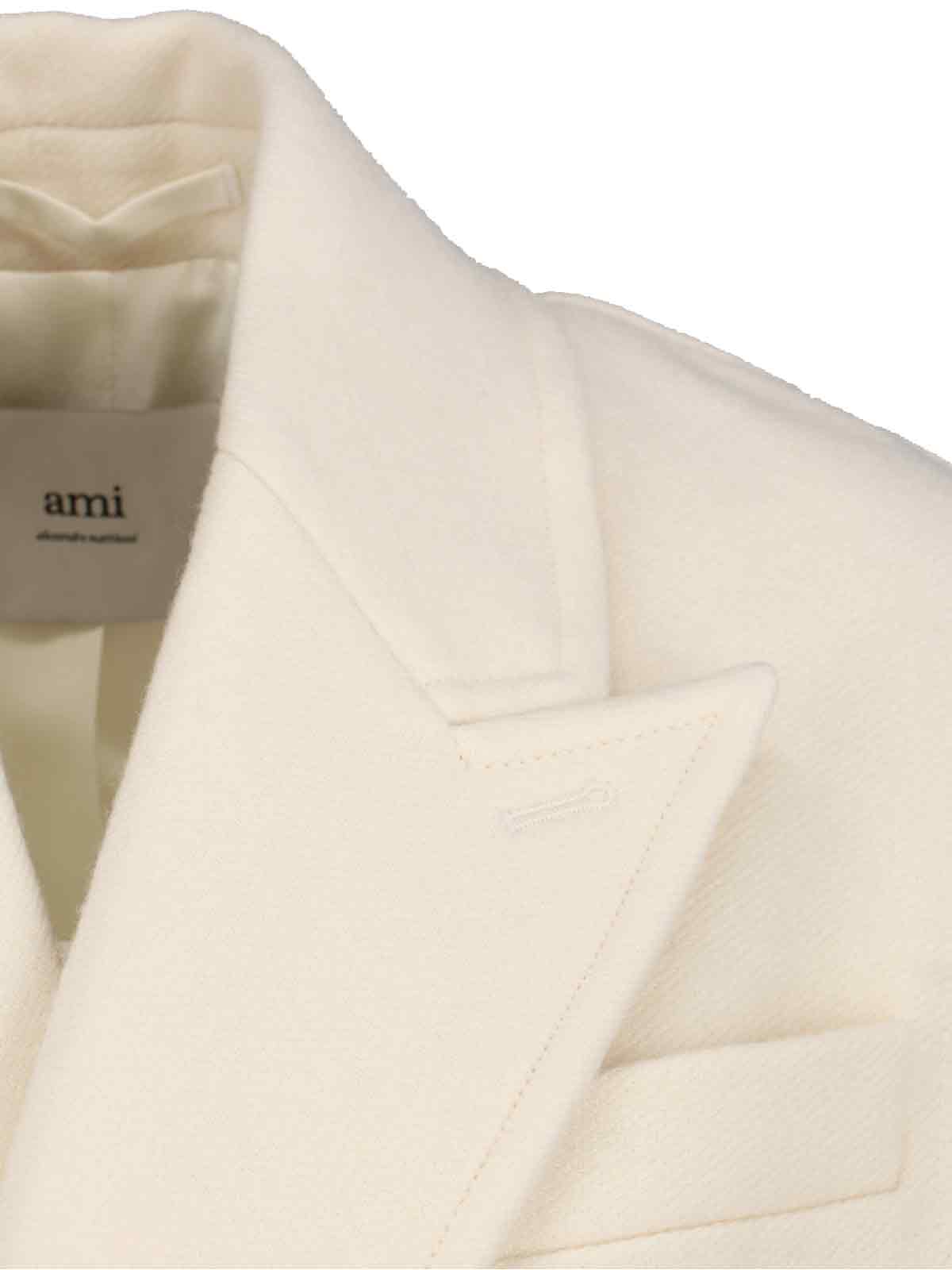 Ami Alexandre Mattiussi Double-breasted Coat In Neutral