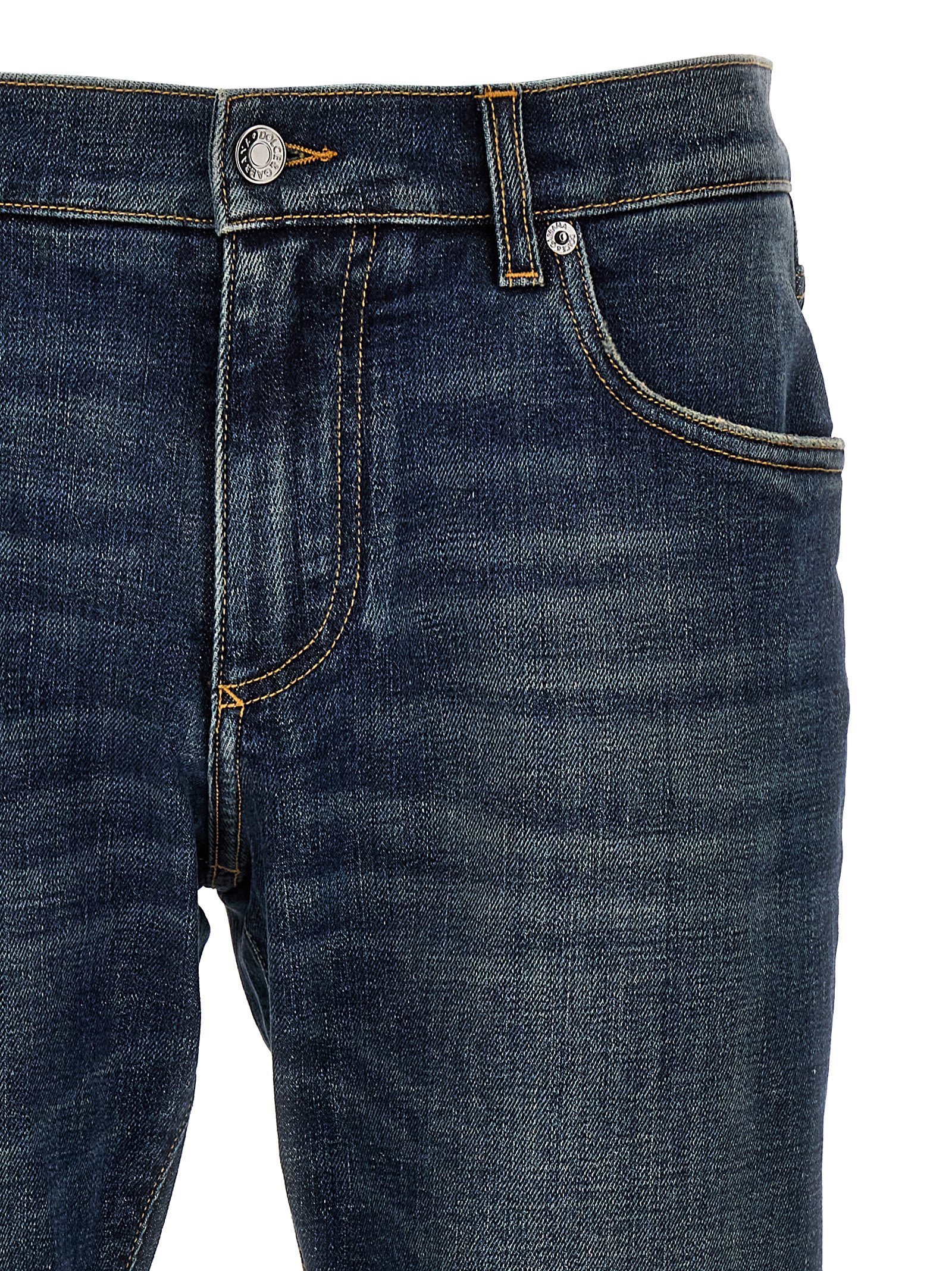 Shop Dolce & Gabbana Dg Essential Jeans In Blue