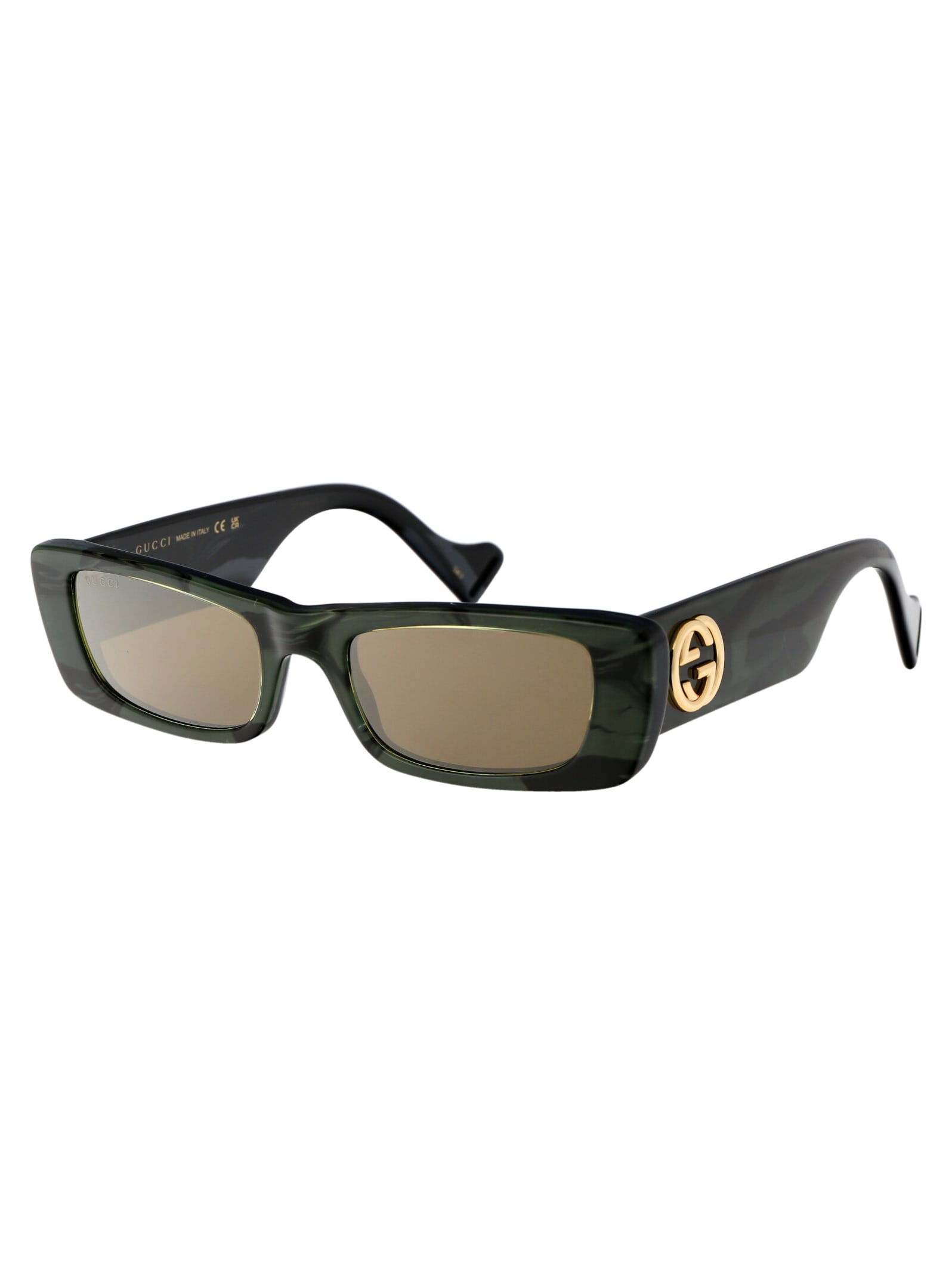 Shop Gucci Gg0516s Sunglasses In 014 Green Green Bronze