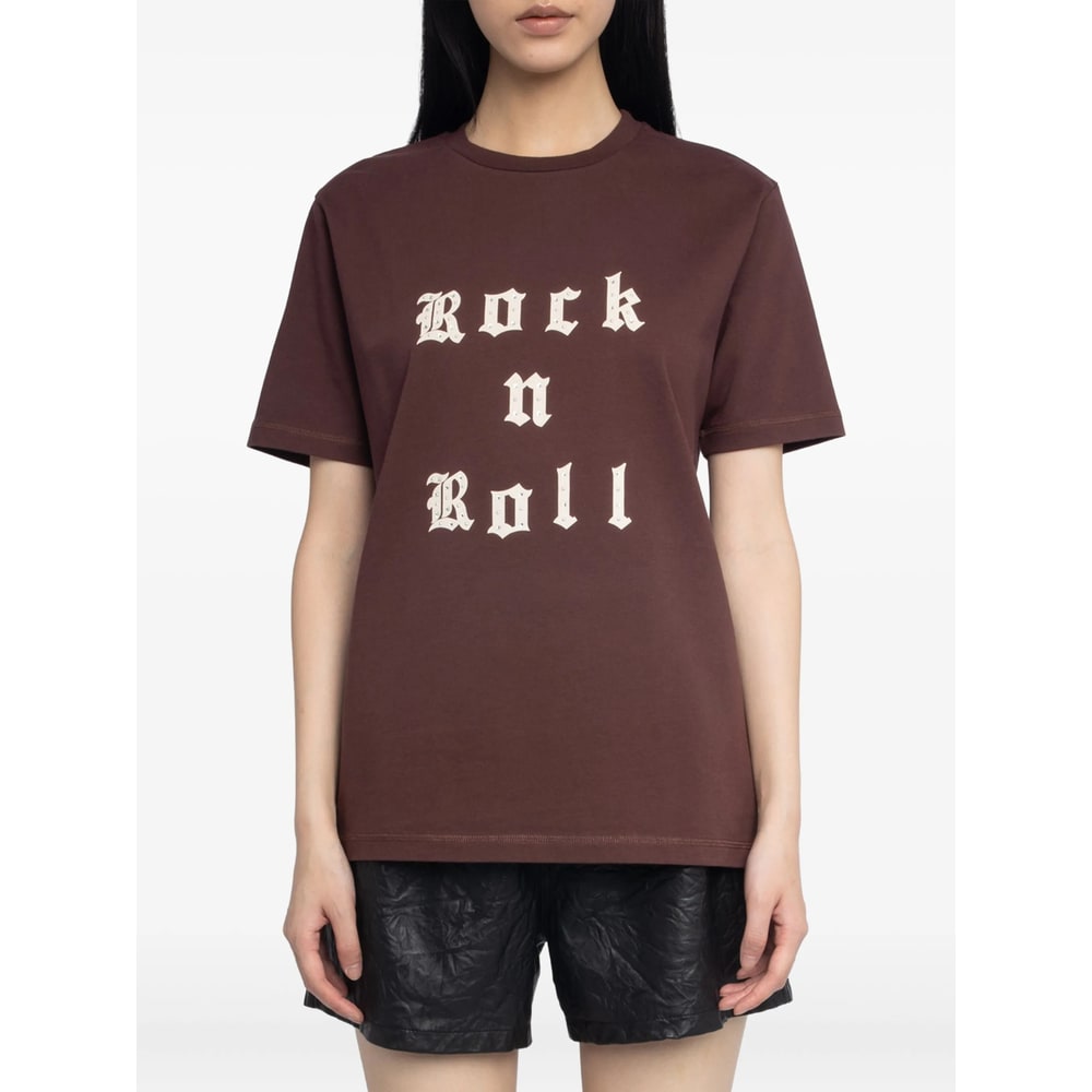 Zadig & Voltaire T Shirts Red In Brown