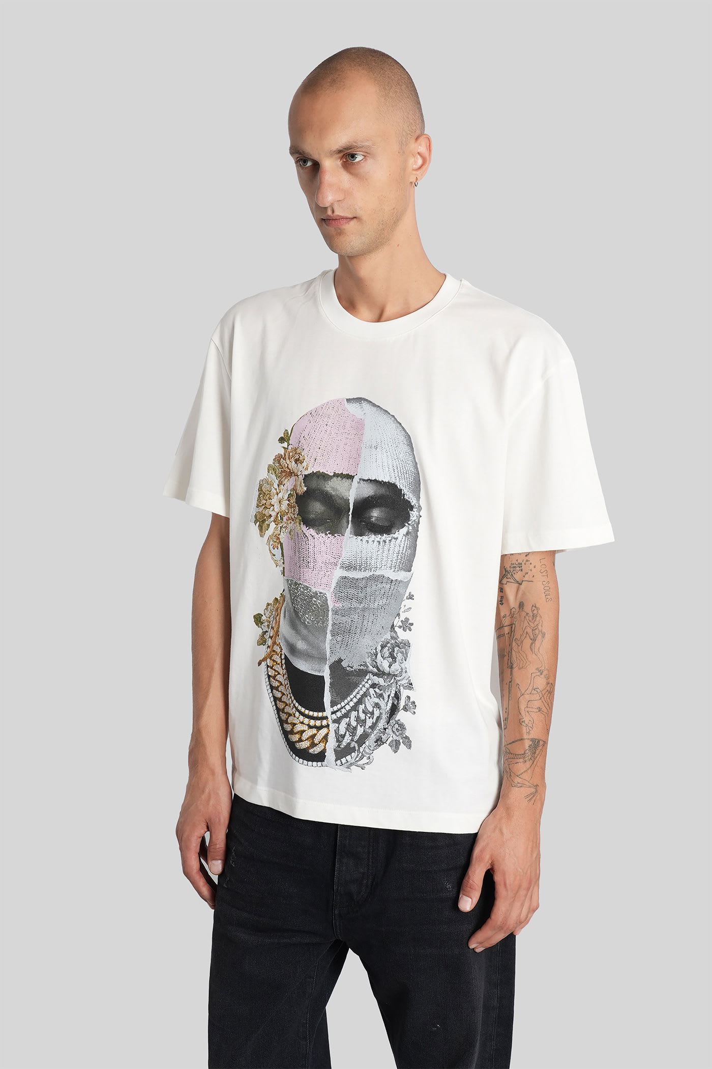 Ih Nom Uh Nit Graphic Crew Neck Short Sleeve T-shirt In White
