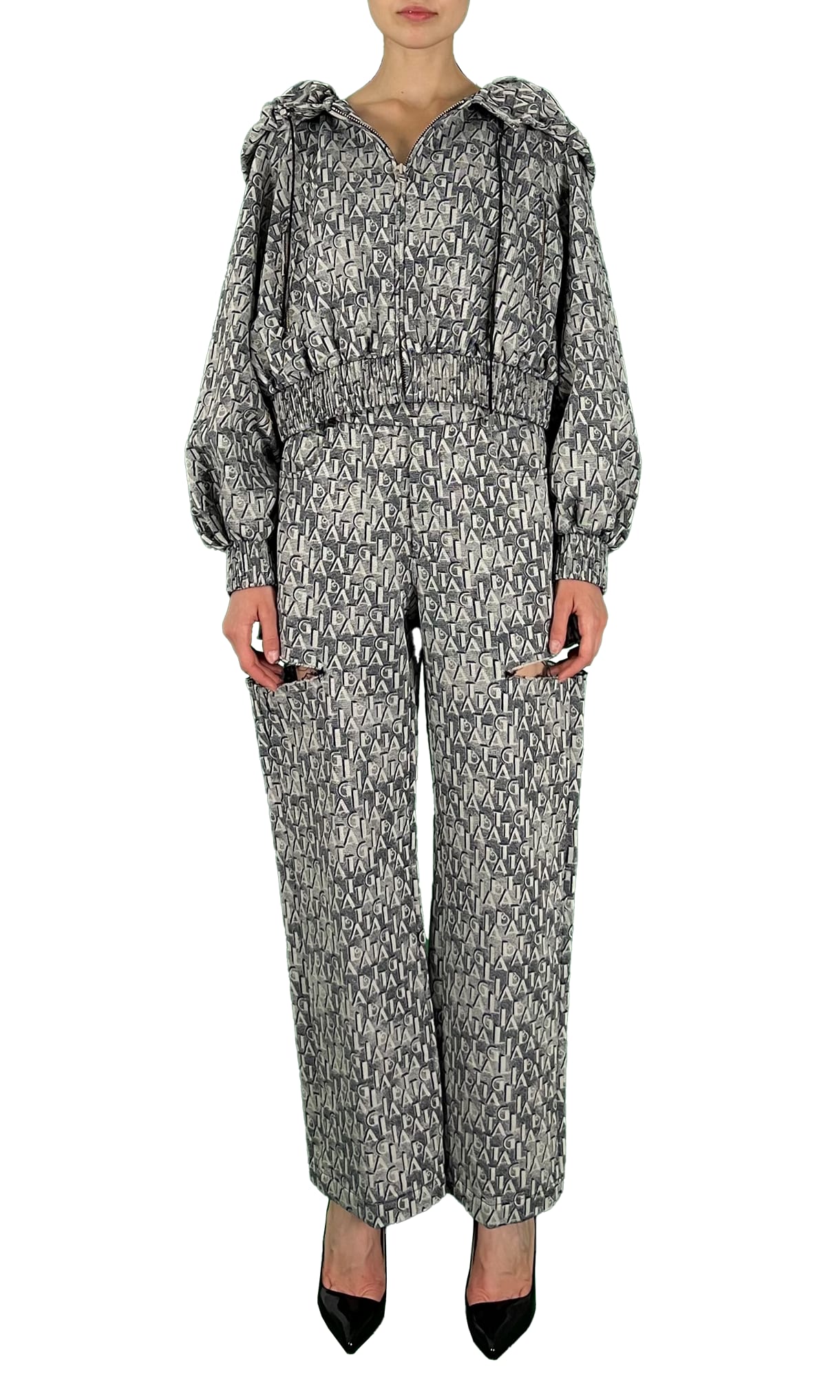 SARA BATTAGLIA CUTTED PANTS
