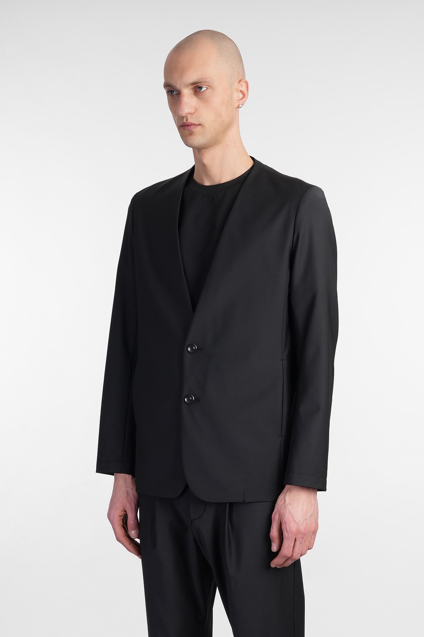 Attachment Blazer In Blue Polyester In Black