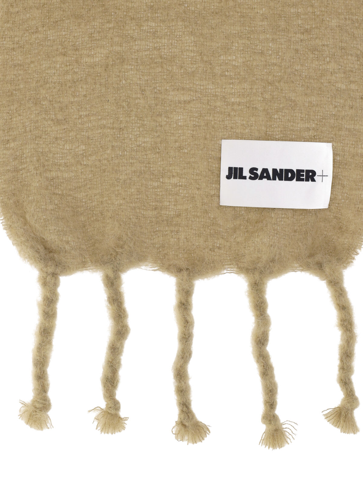 Jil Sander Fringed Scarf Soft Texture In Brown