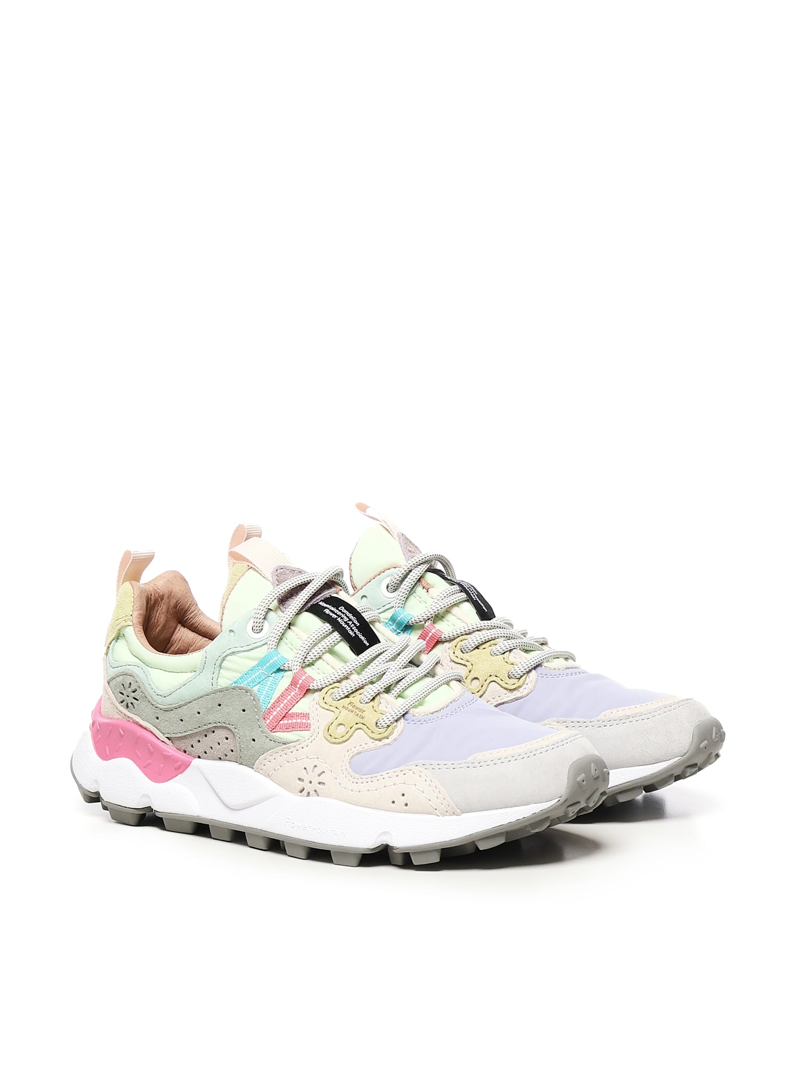 Flower Mountain Playful Textured Sneakers With Unique Lacing System