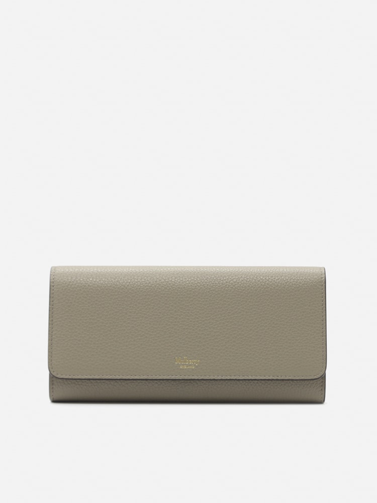 Mulberry Black Continental Wallet In Leather With Logo