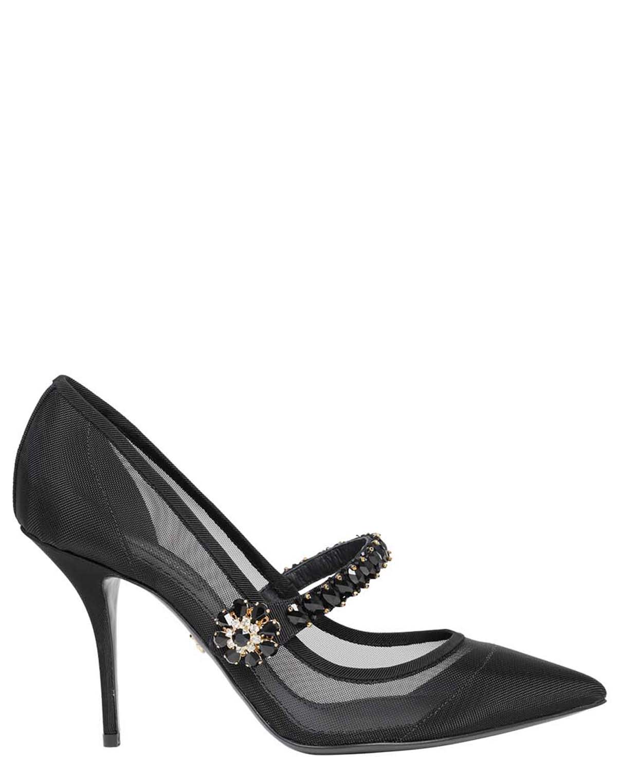 Buy Dolce & Gabbana Black Cardinale Pumps online, shop Dolce & Gabbana shoes with free shipping