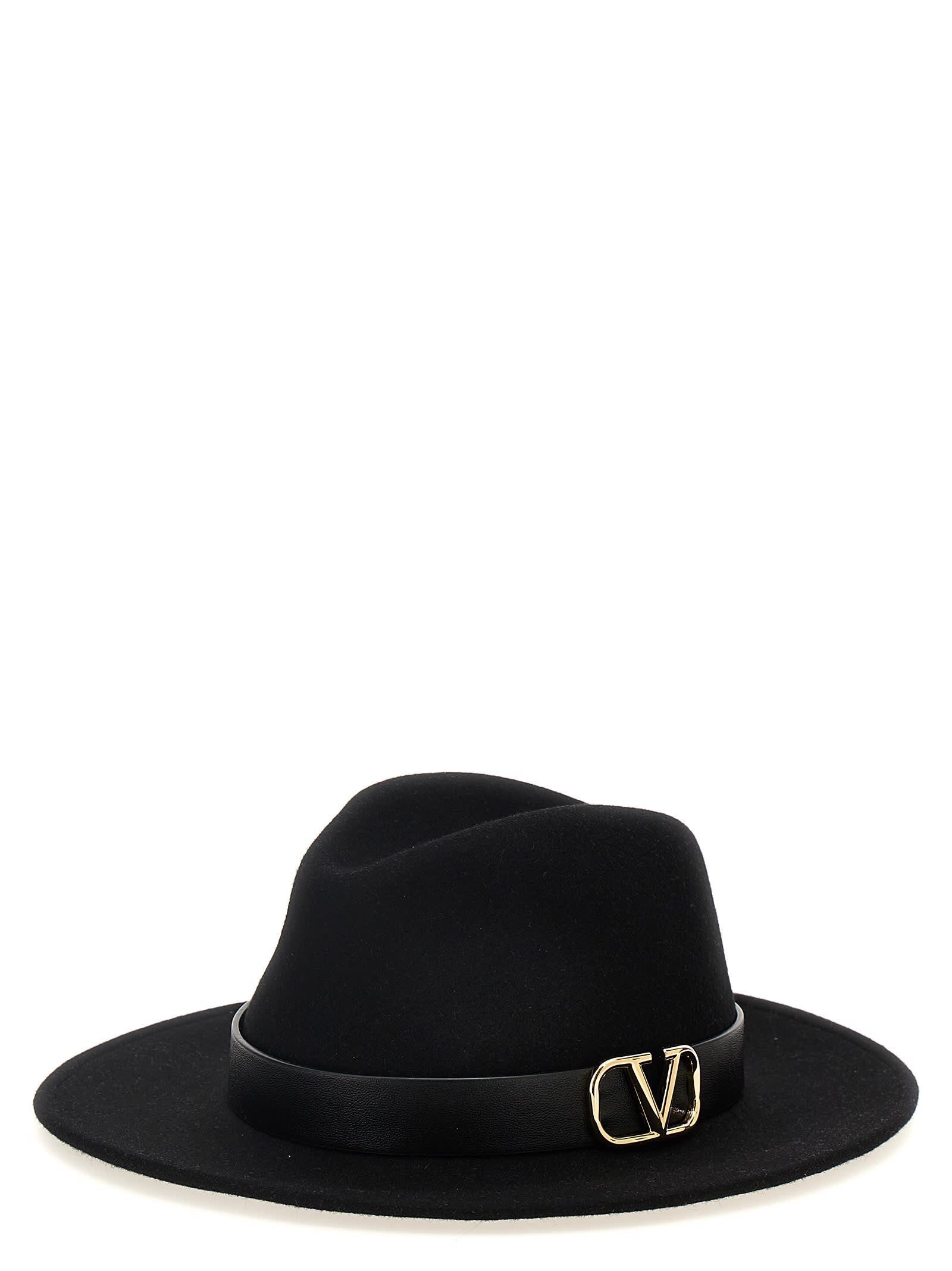 Shop Valentino Garavani Vlogo Signature Hat In Black