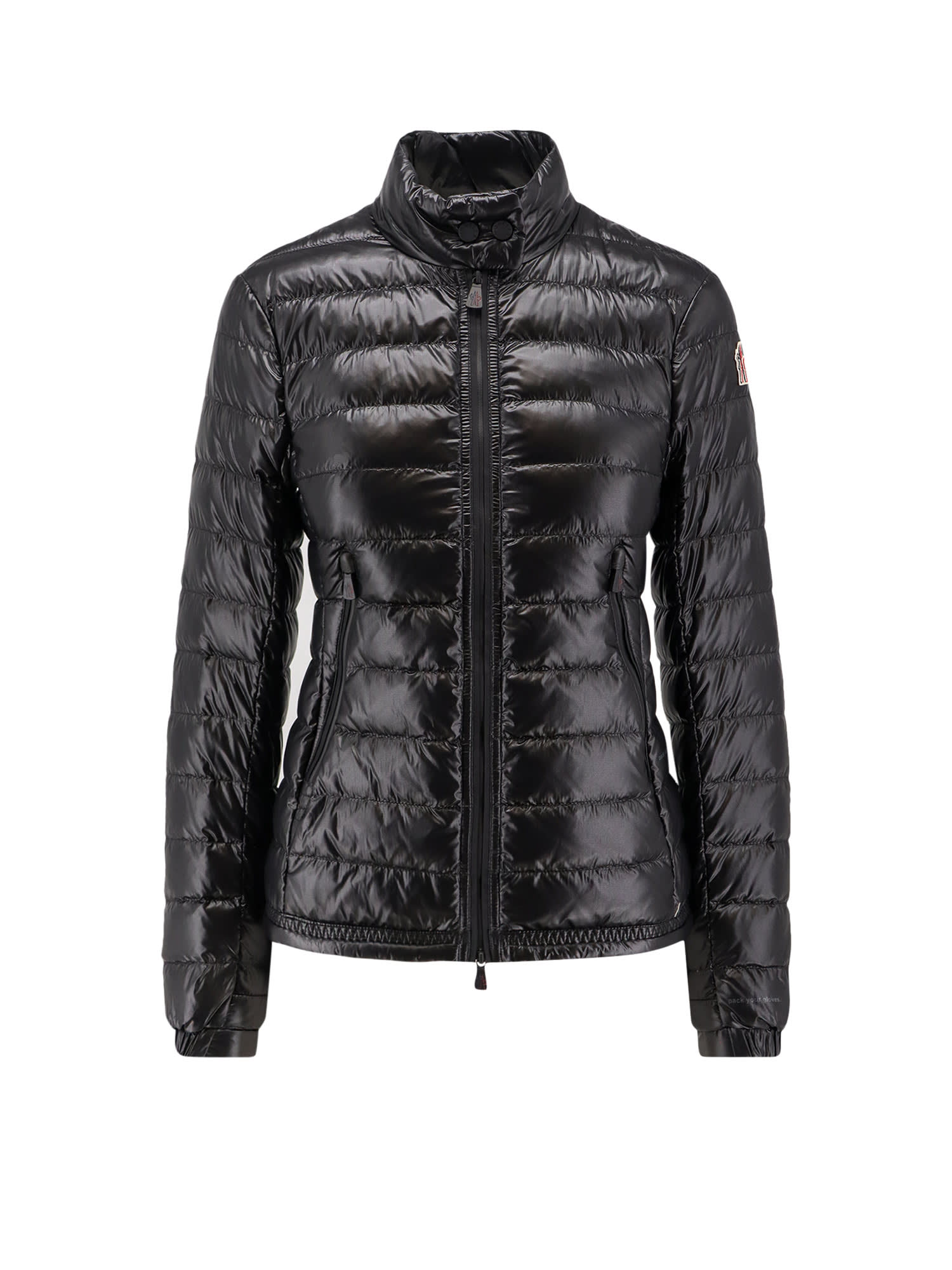 Moncler Technical Padded Down Jacket In Black