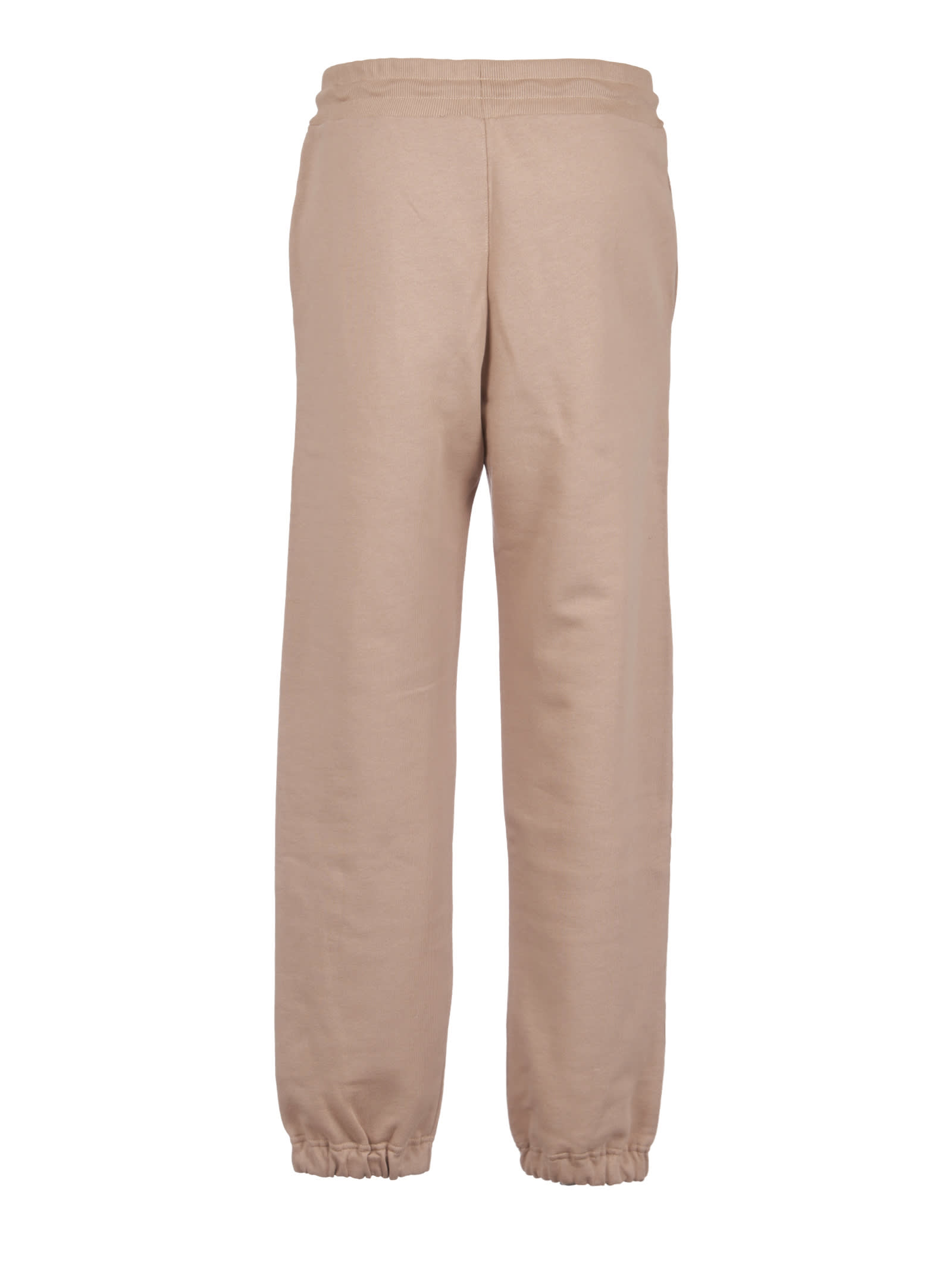 Shop Msgm Lace-up Cargo Track Pants In Beige