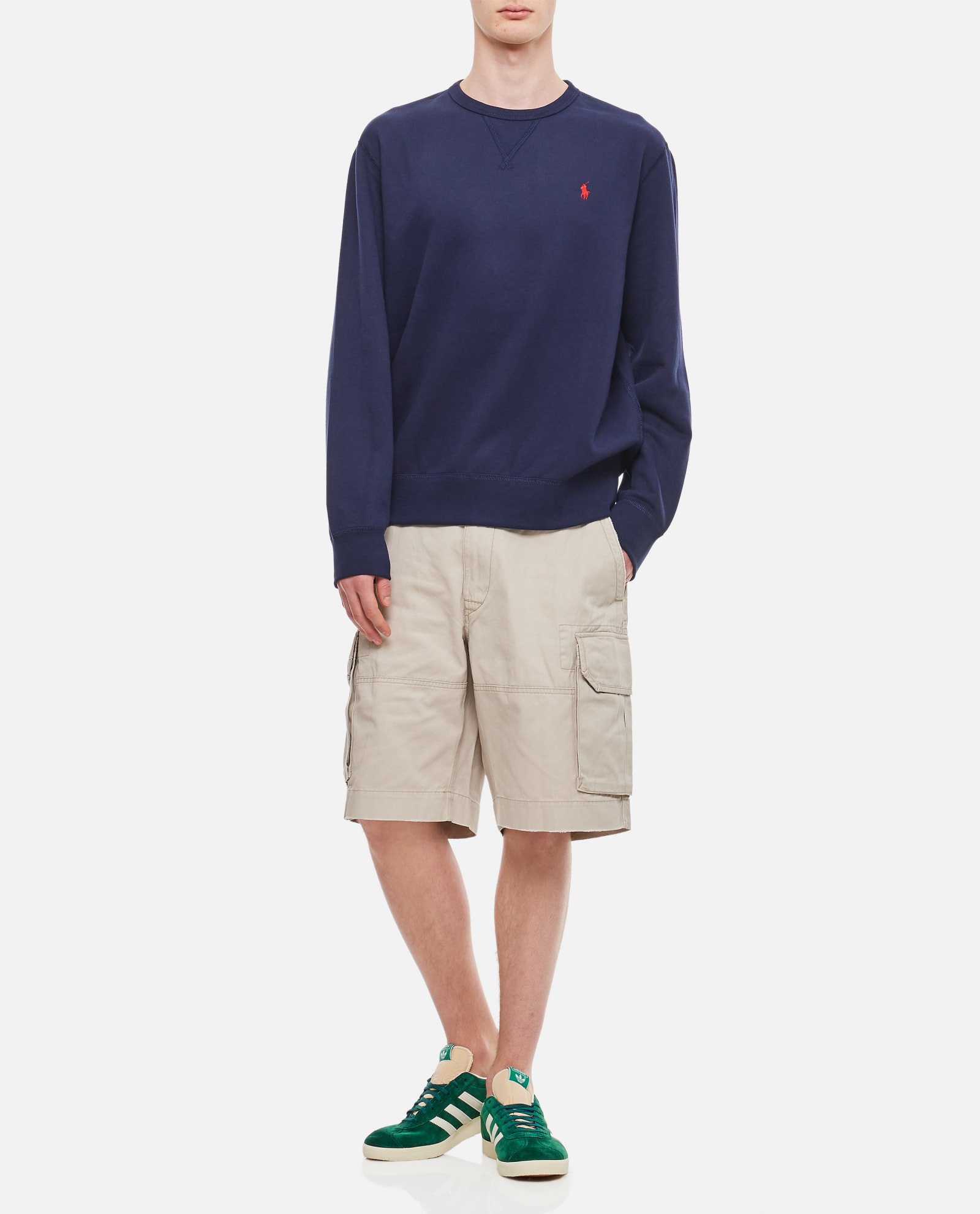 Shop Polo Ralph Lauren Crewneck Knit In Blue