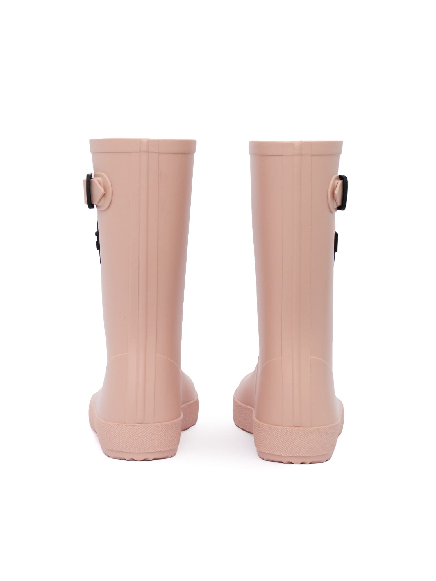 Dolce & Gabbana Buckle-detail Rain Boots In Pink