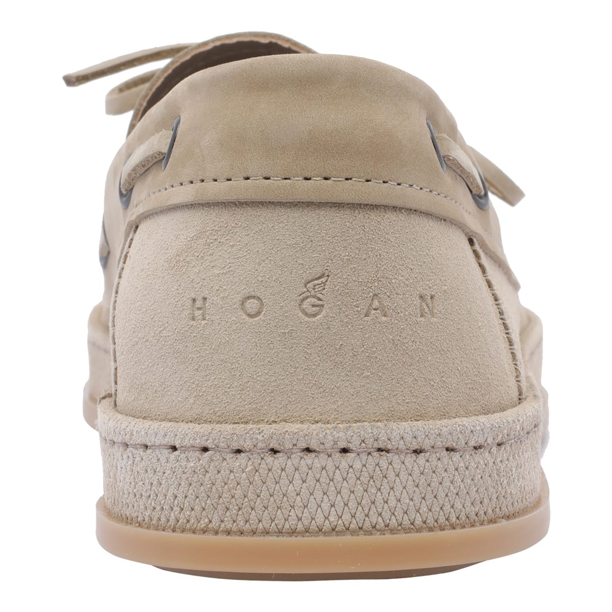 Hogan H683 Boat Loafer In Calf Leather In Beige