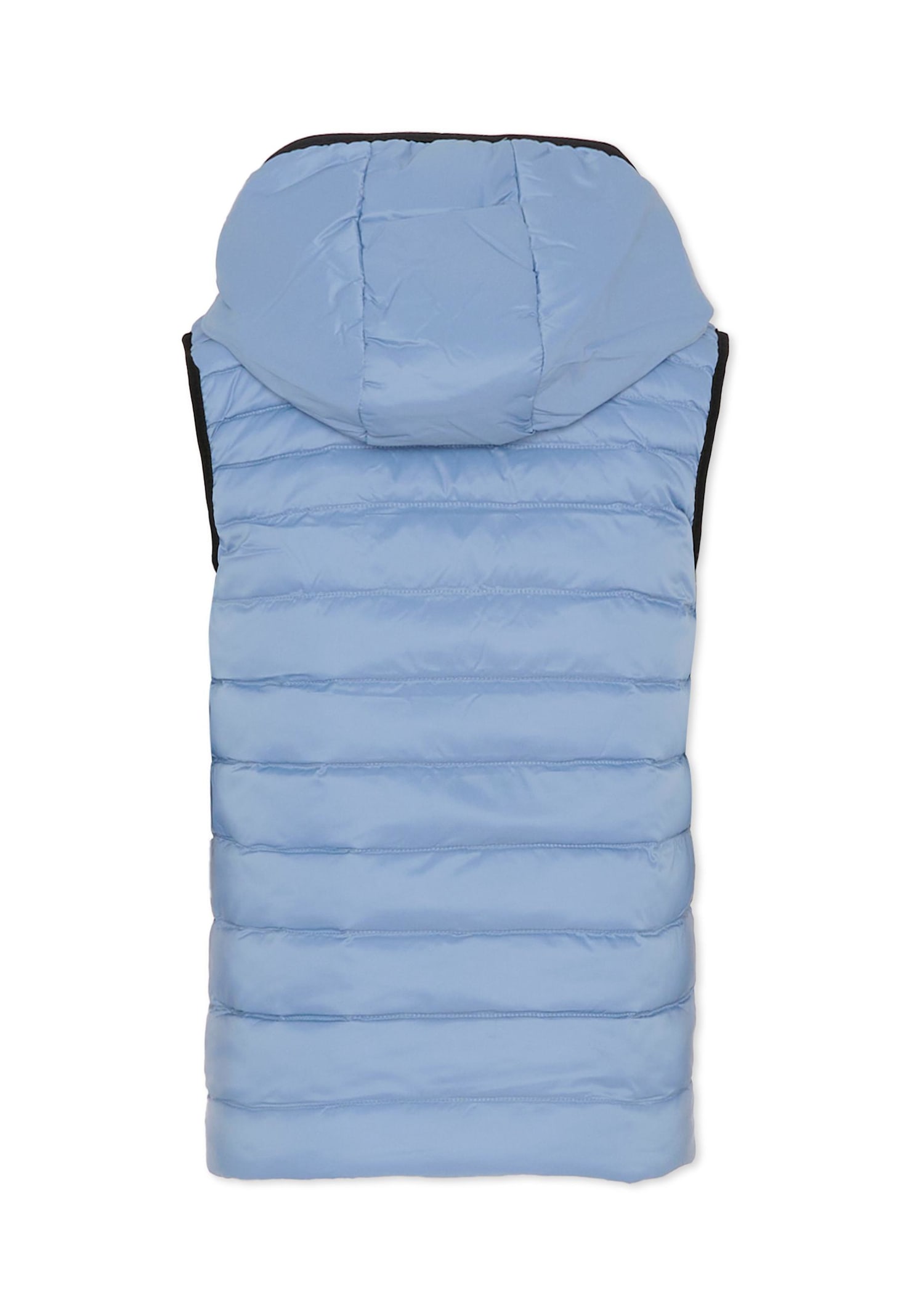 Hugo Boss Light Bluelue Reversible Vest For Boy With Logo In Blue