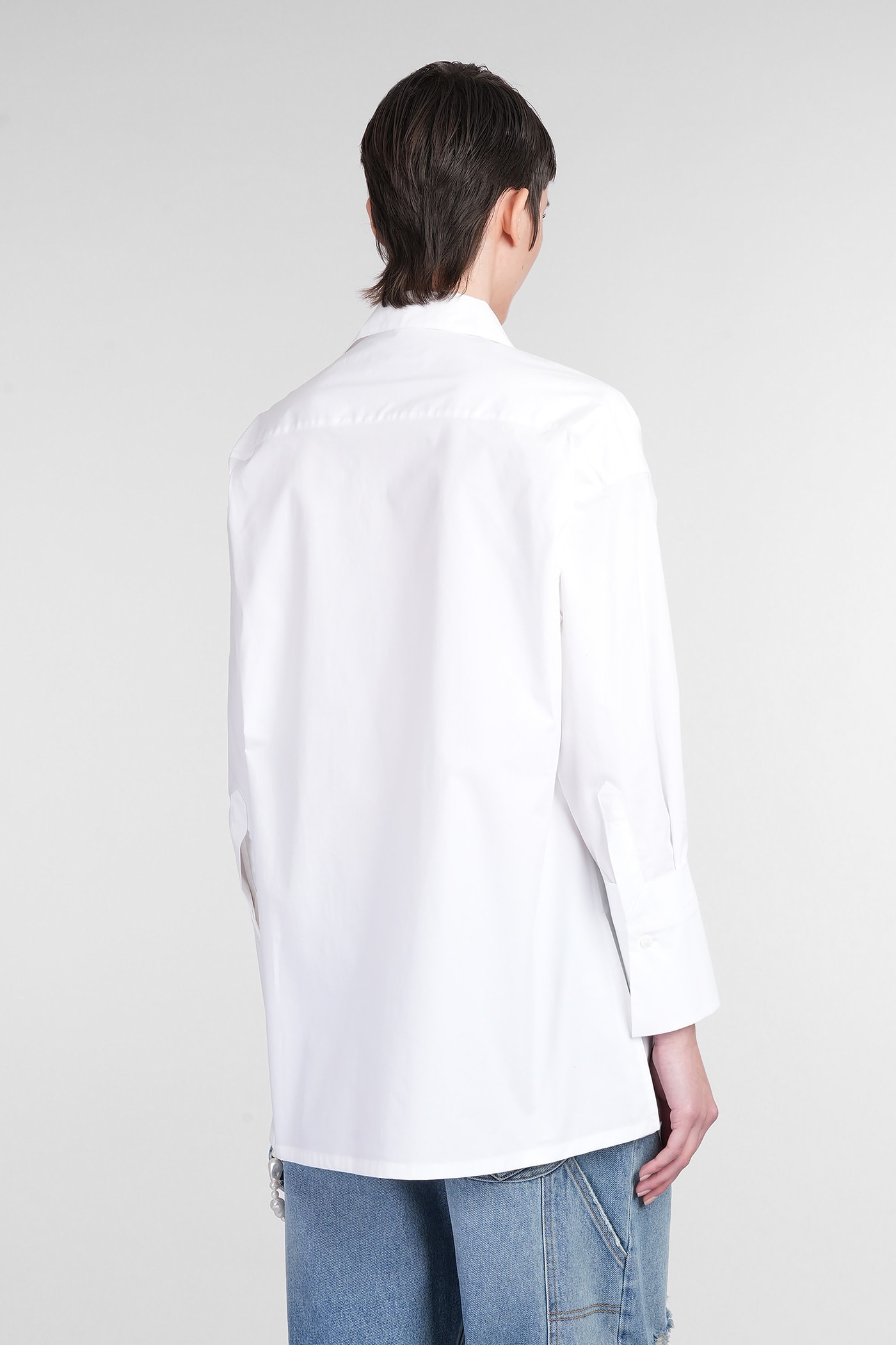 Darkpark Popeline Tunic Style Jodie Shirt Shirts White In White