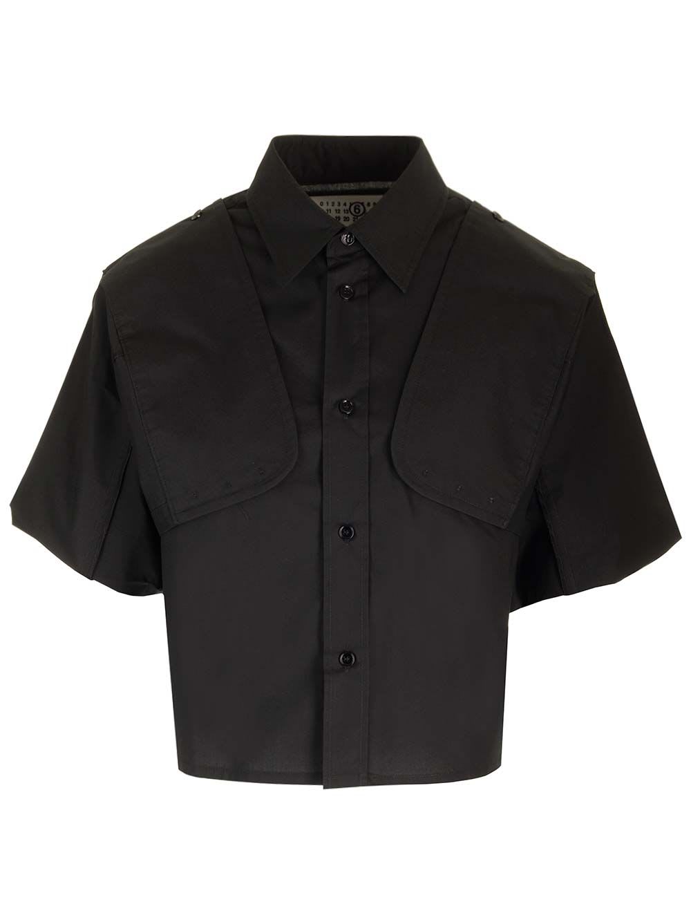 Shop Mm6 Maison Margiela Boxy Fit Shirt In Black