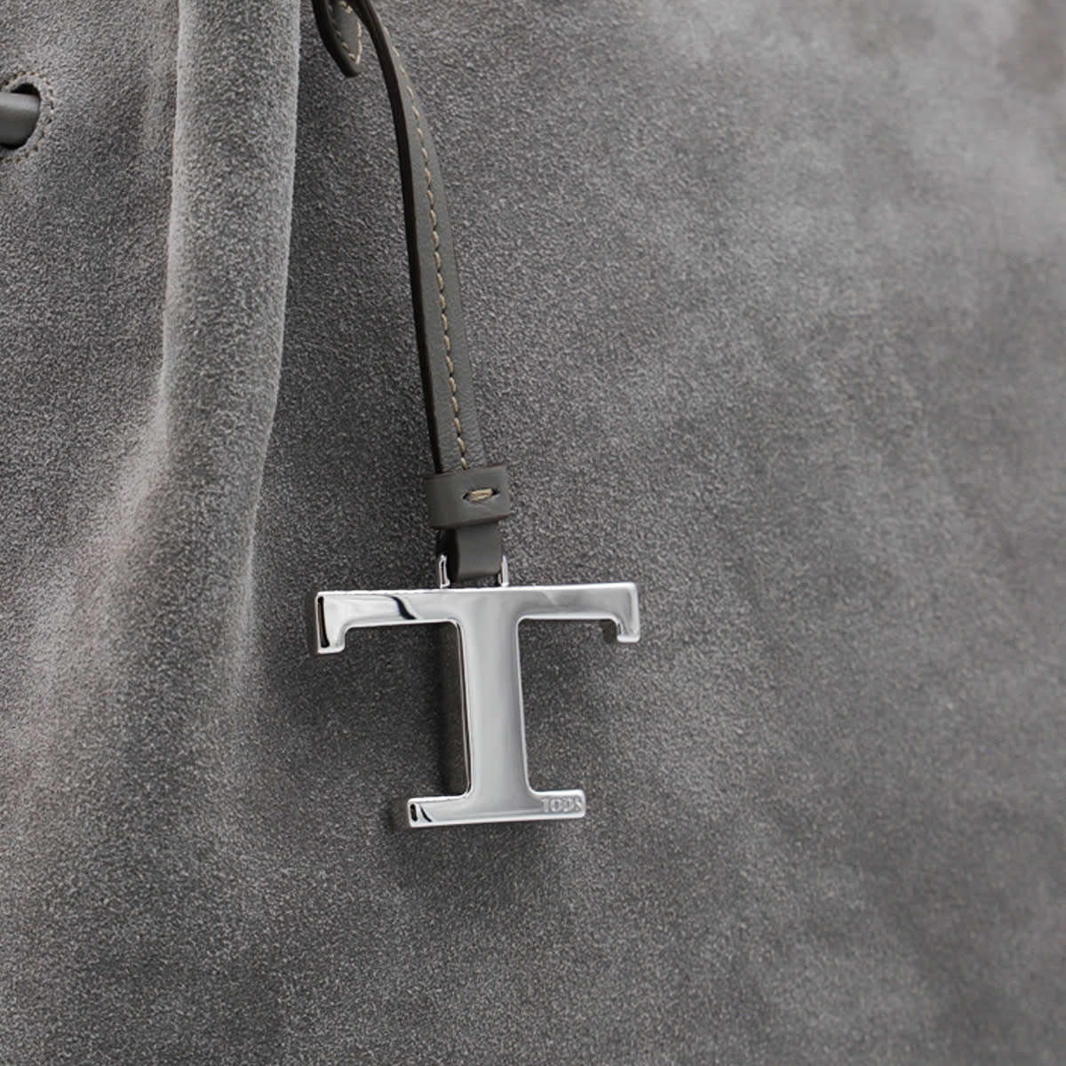 Tod's Grey Leather Totes In Gray