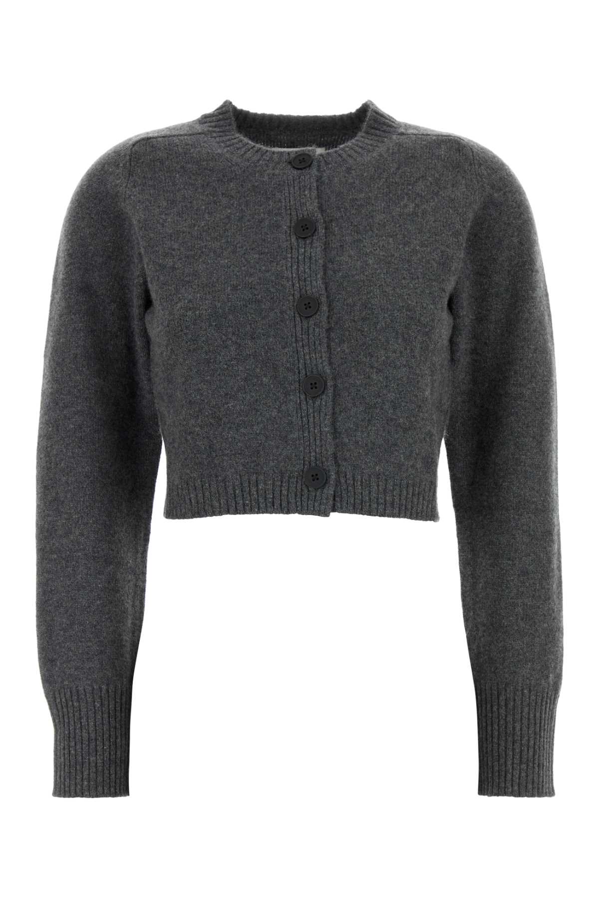 Loulou Studio Charcoal Cashmere Zephir Cardigan In Gray
