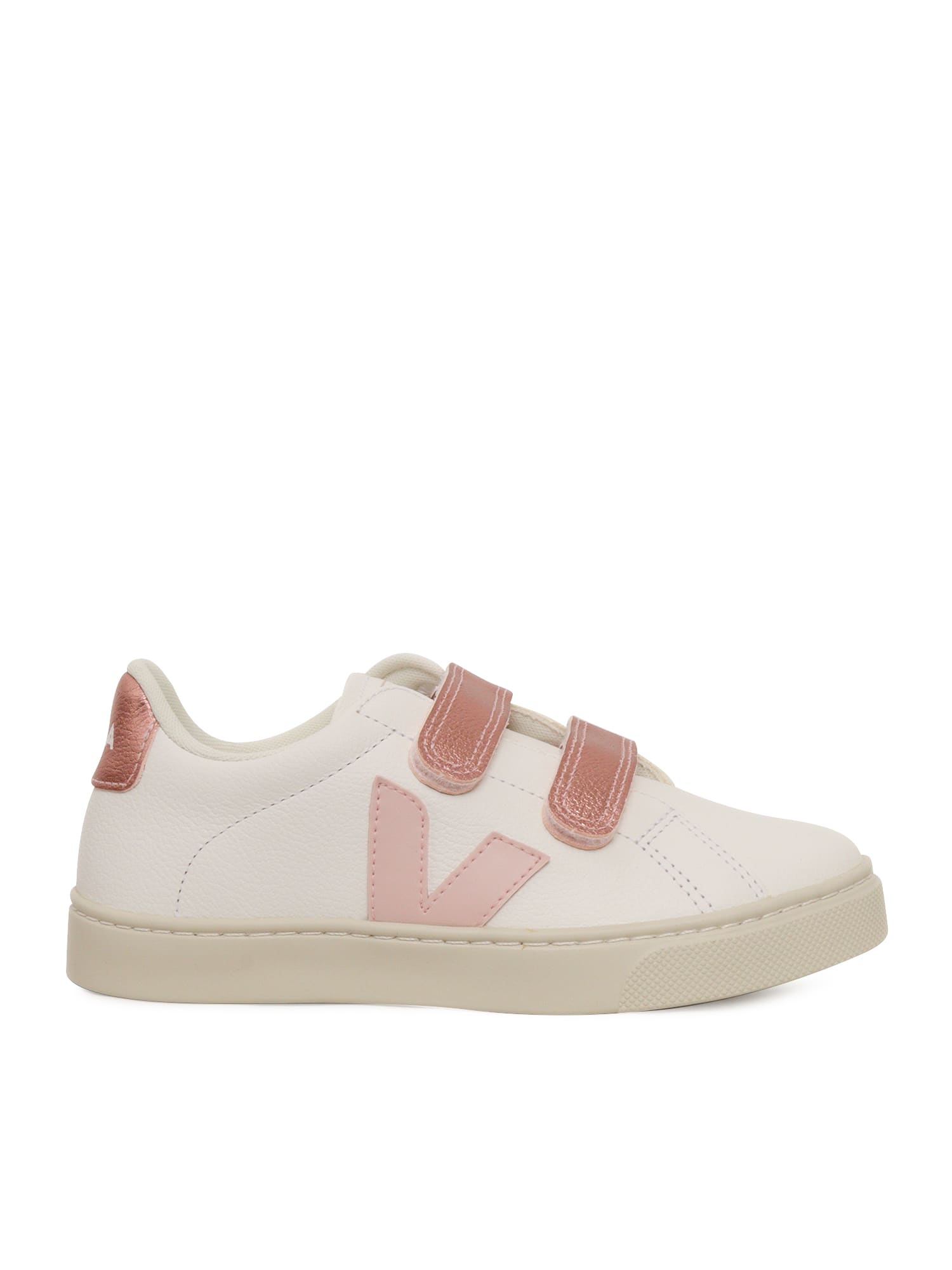 Veja Small Esplar Chromefree Leather Extra-white_petale_nacre Sneakers In White